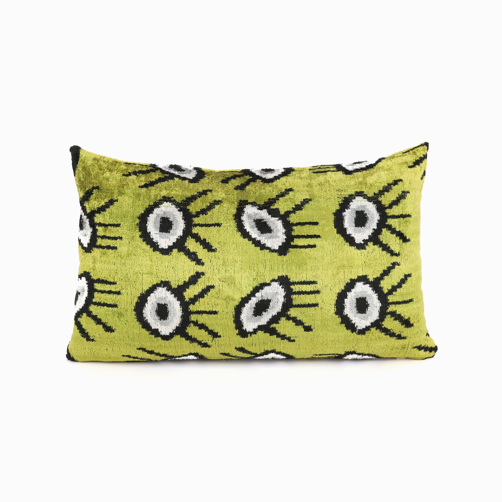 Emerald Green "Eye" Pattern Ikat Pillow Cover