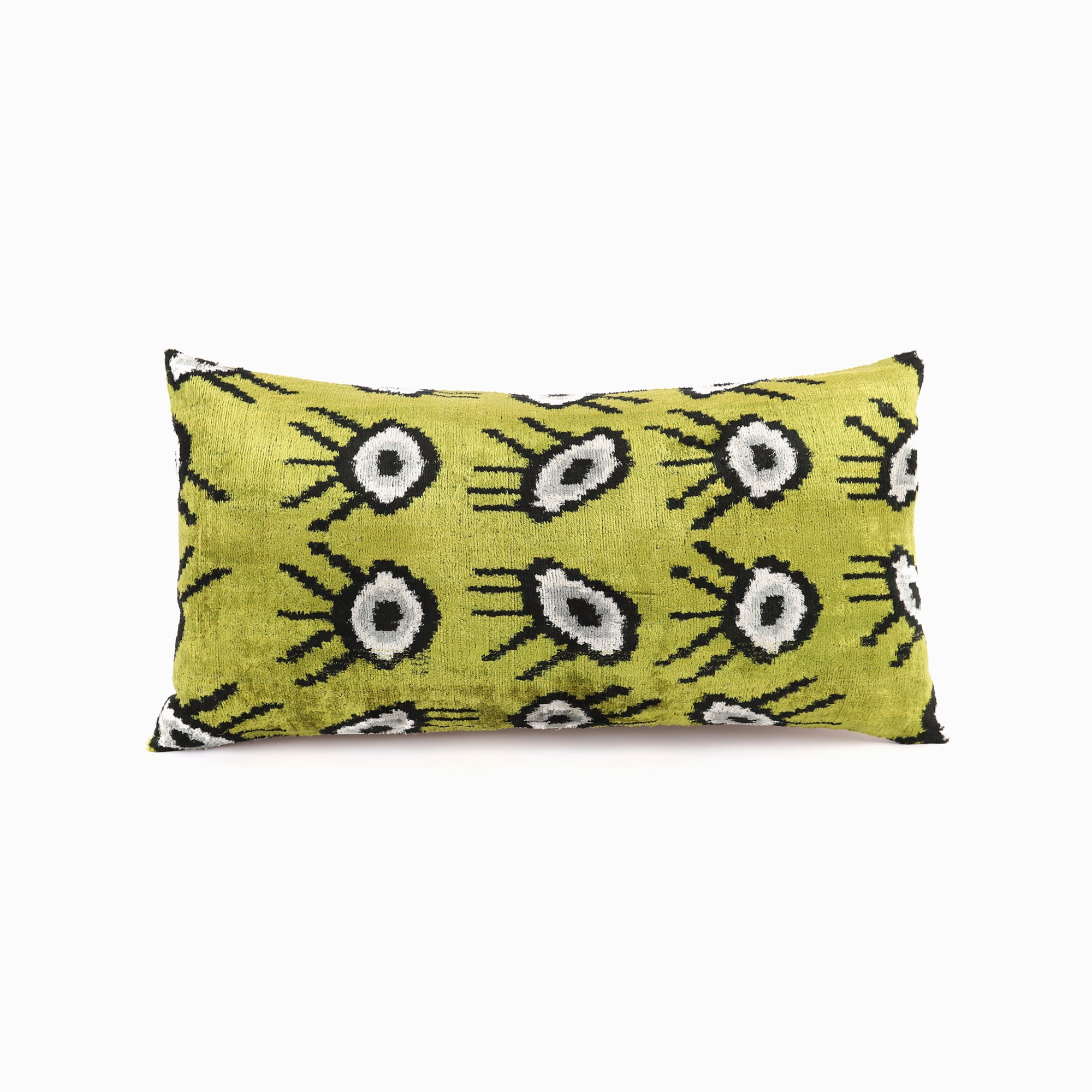 Emerald Green "Eye" Pattern Ikat Pillow Cover