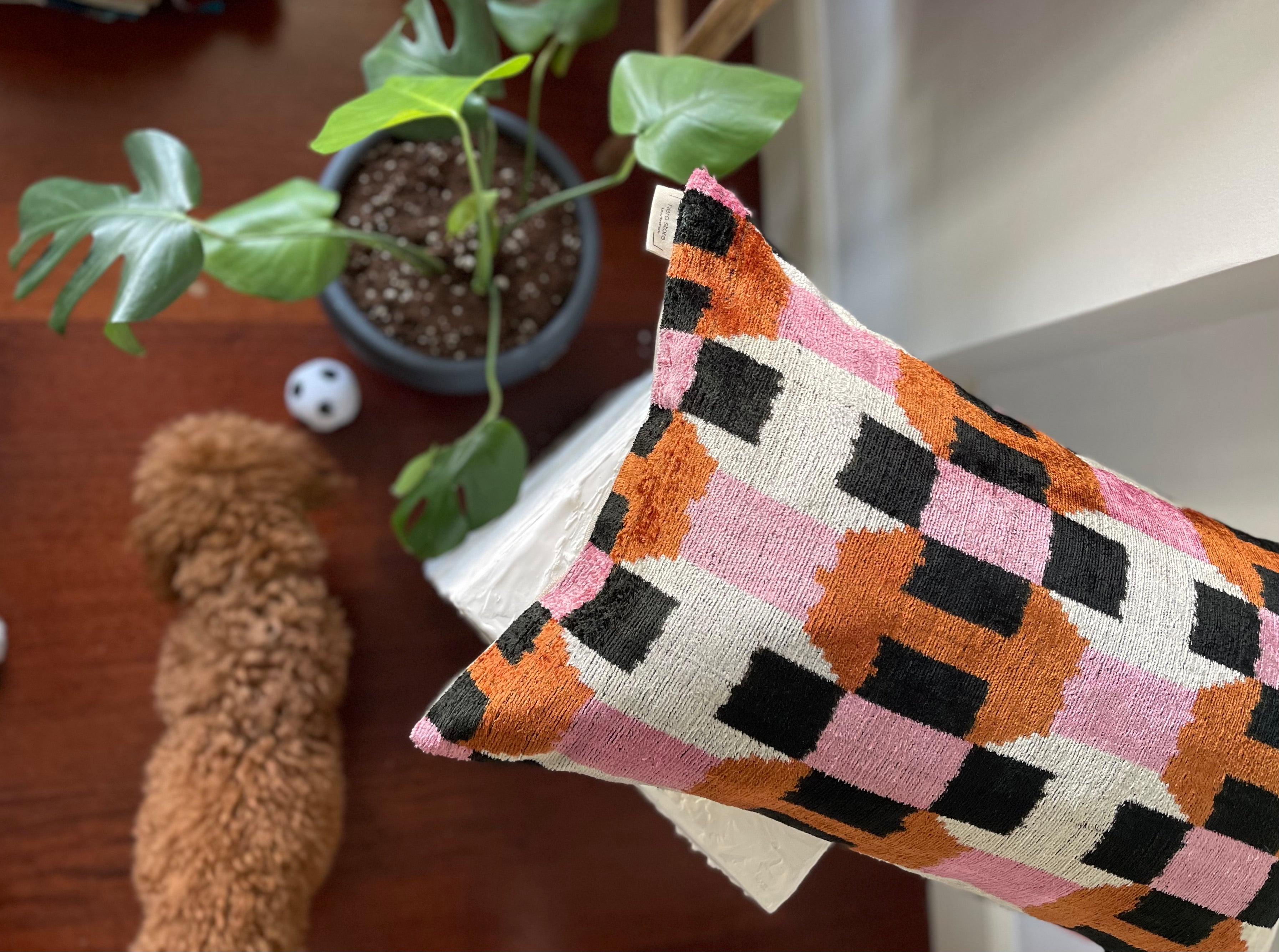 Mosaic Ikat Pillow Cover