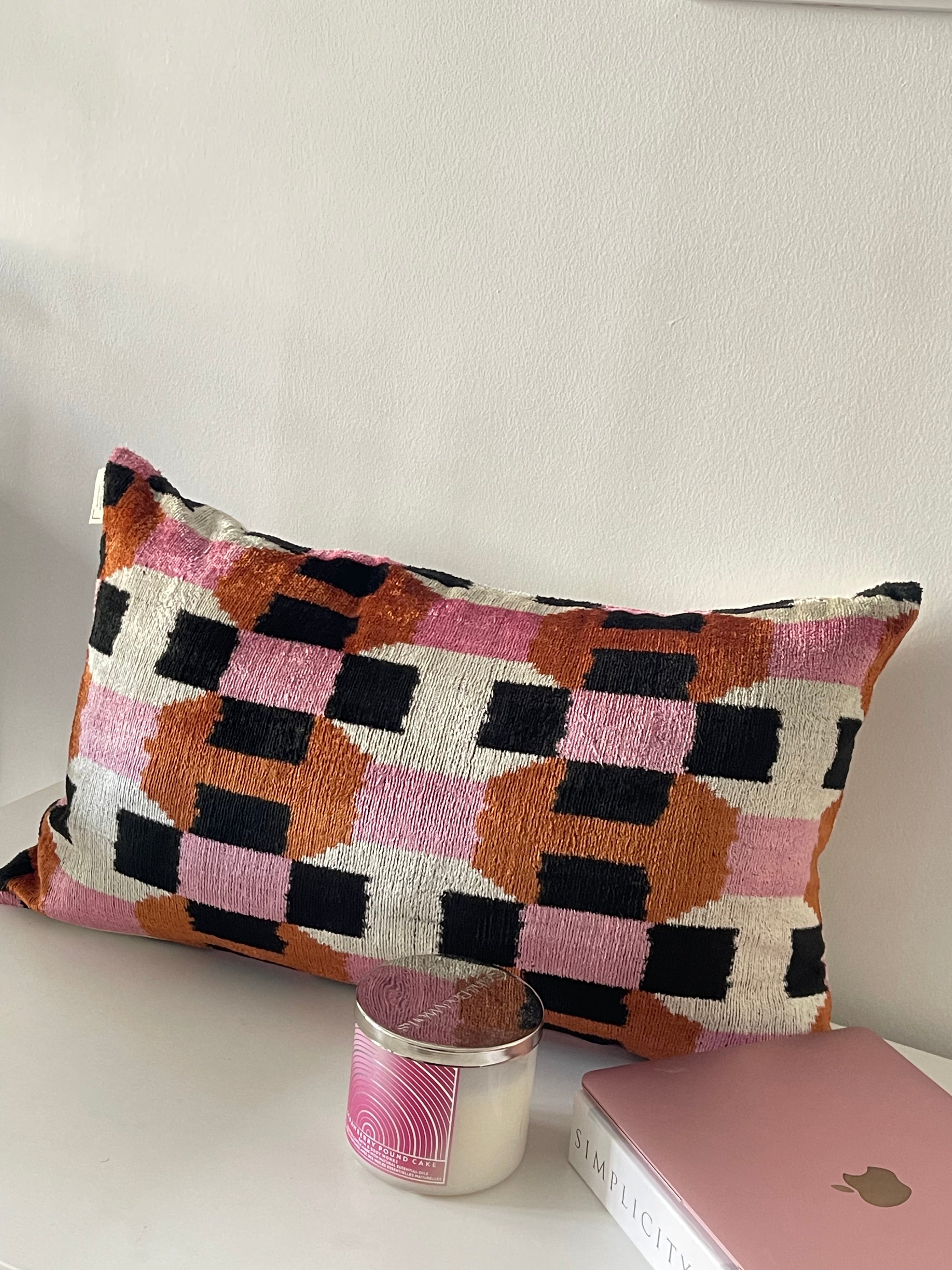 Mosaic Ikat Pillow Cover