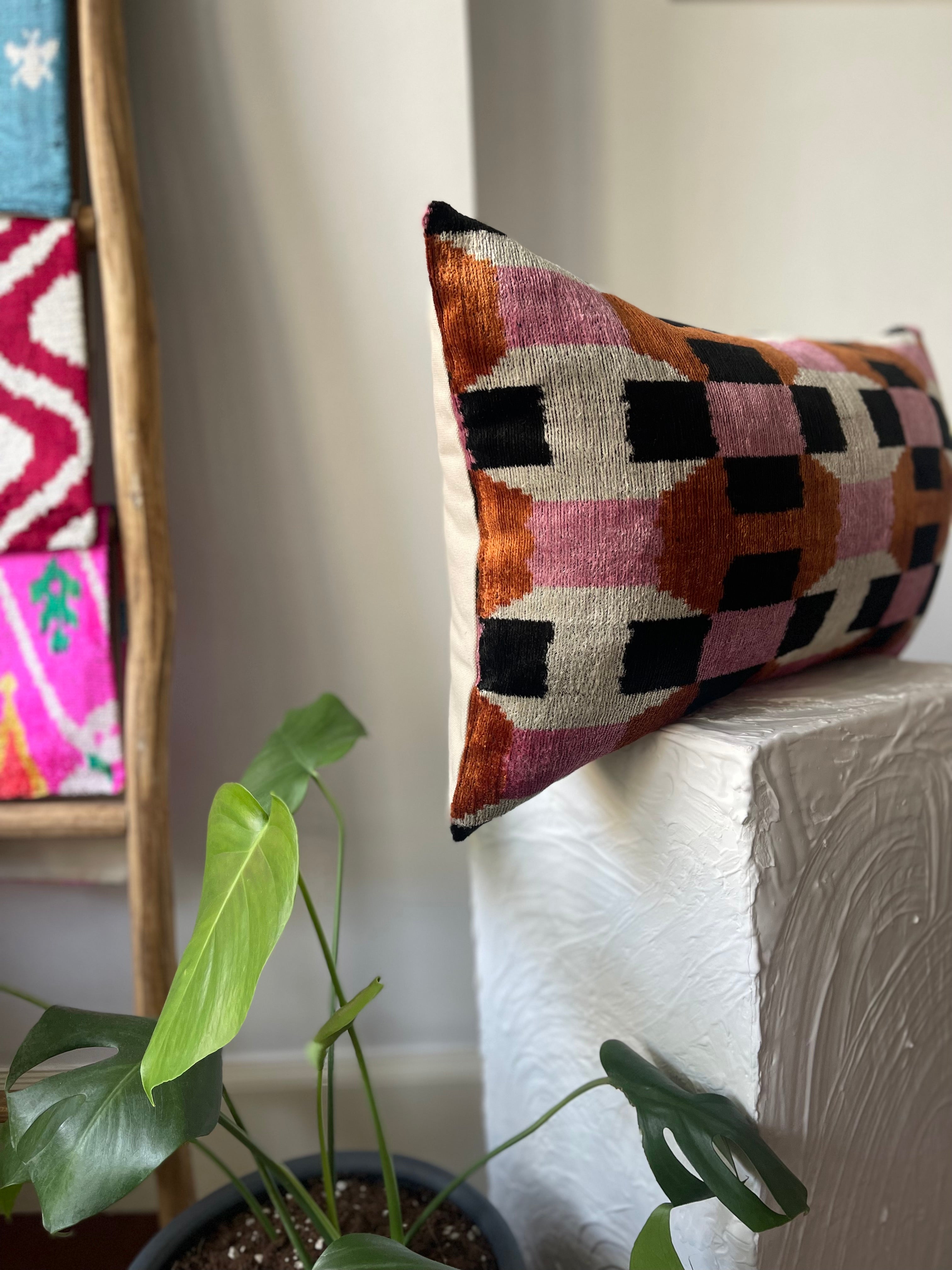 Mosaic Ikat Pillow Cover