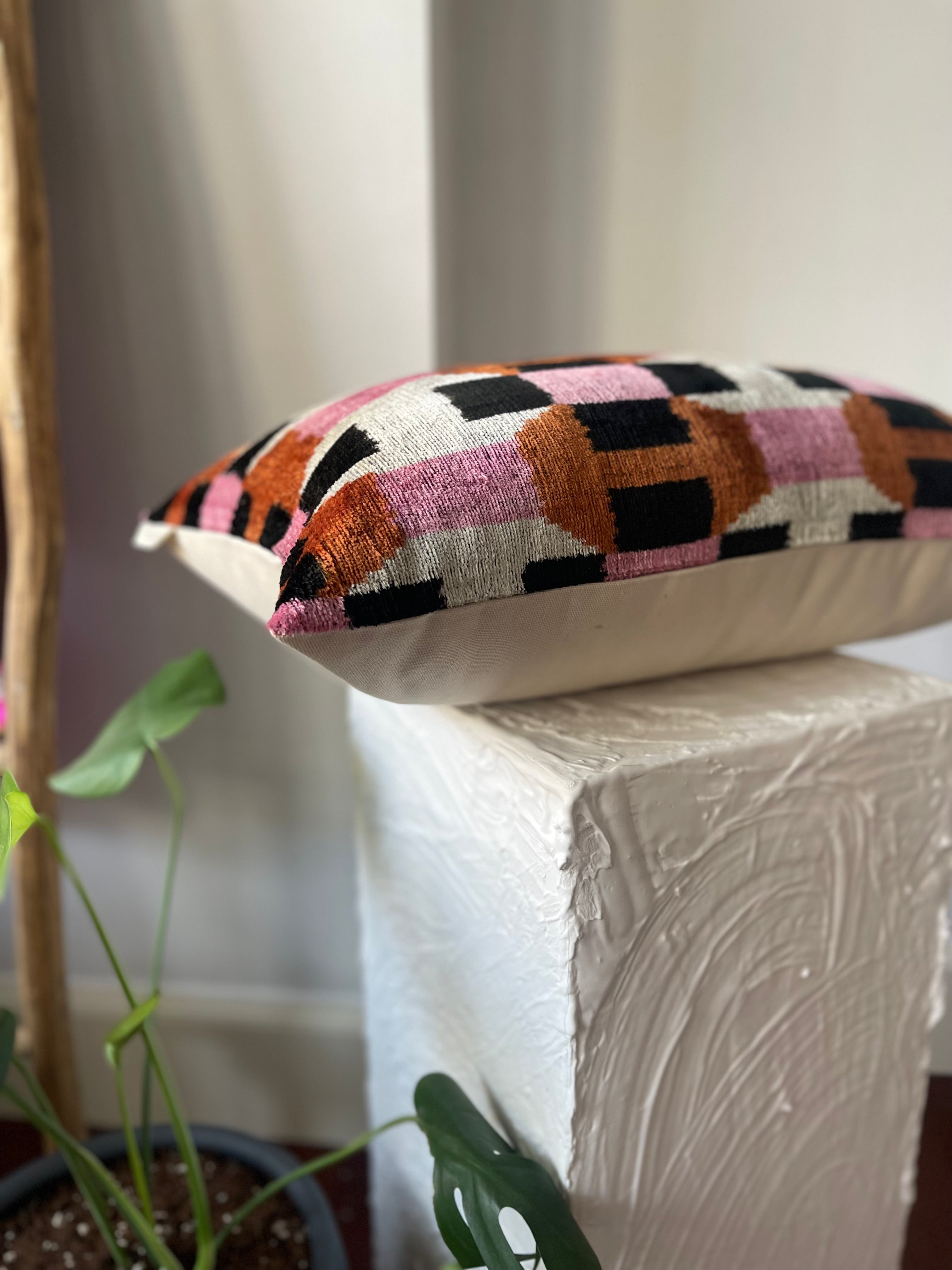 Mosaic Ikat Pillow Cover
