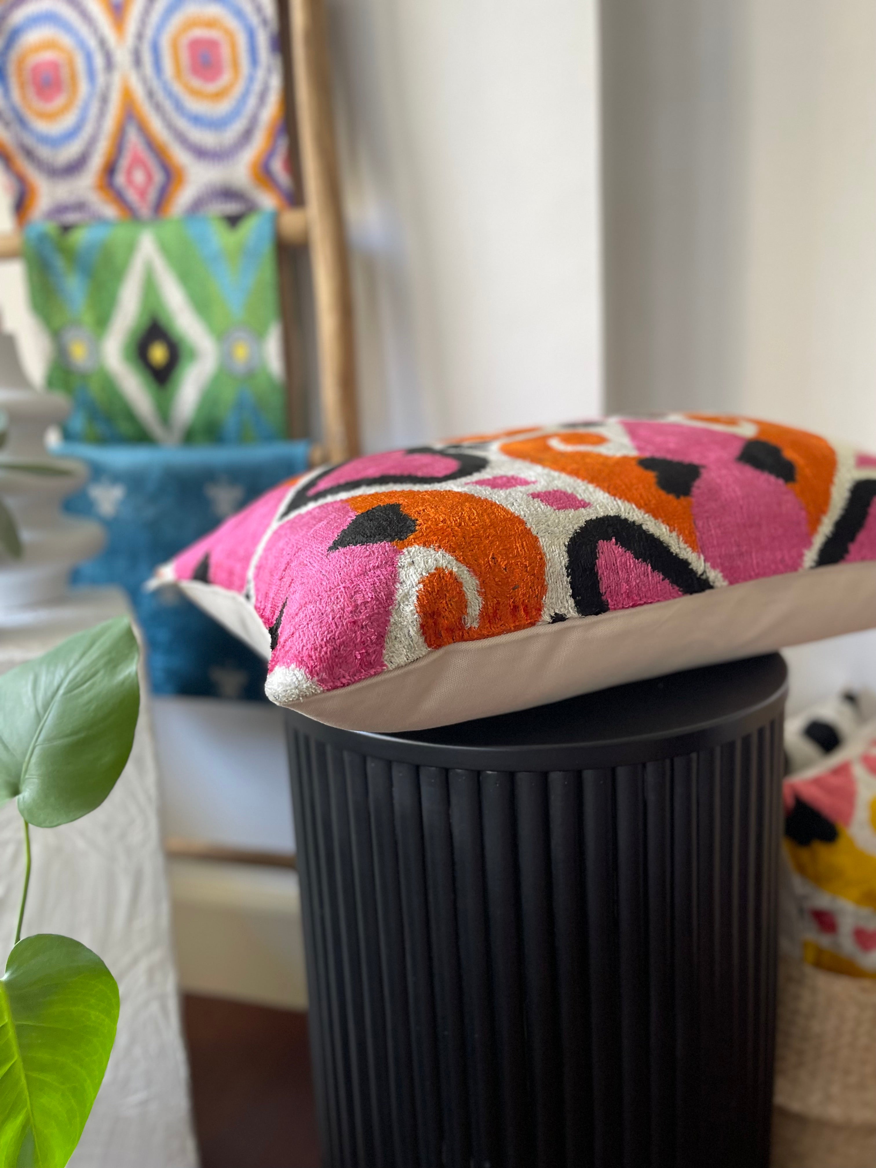 Ikat Heart Pillow Cover