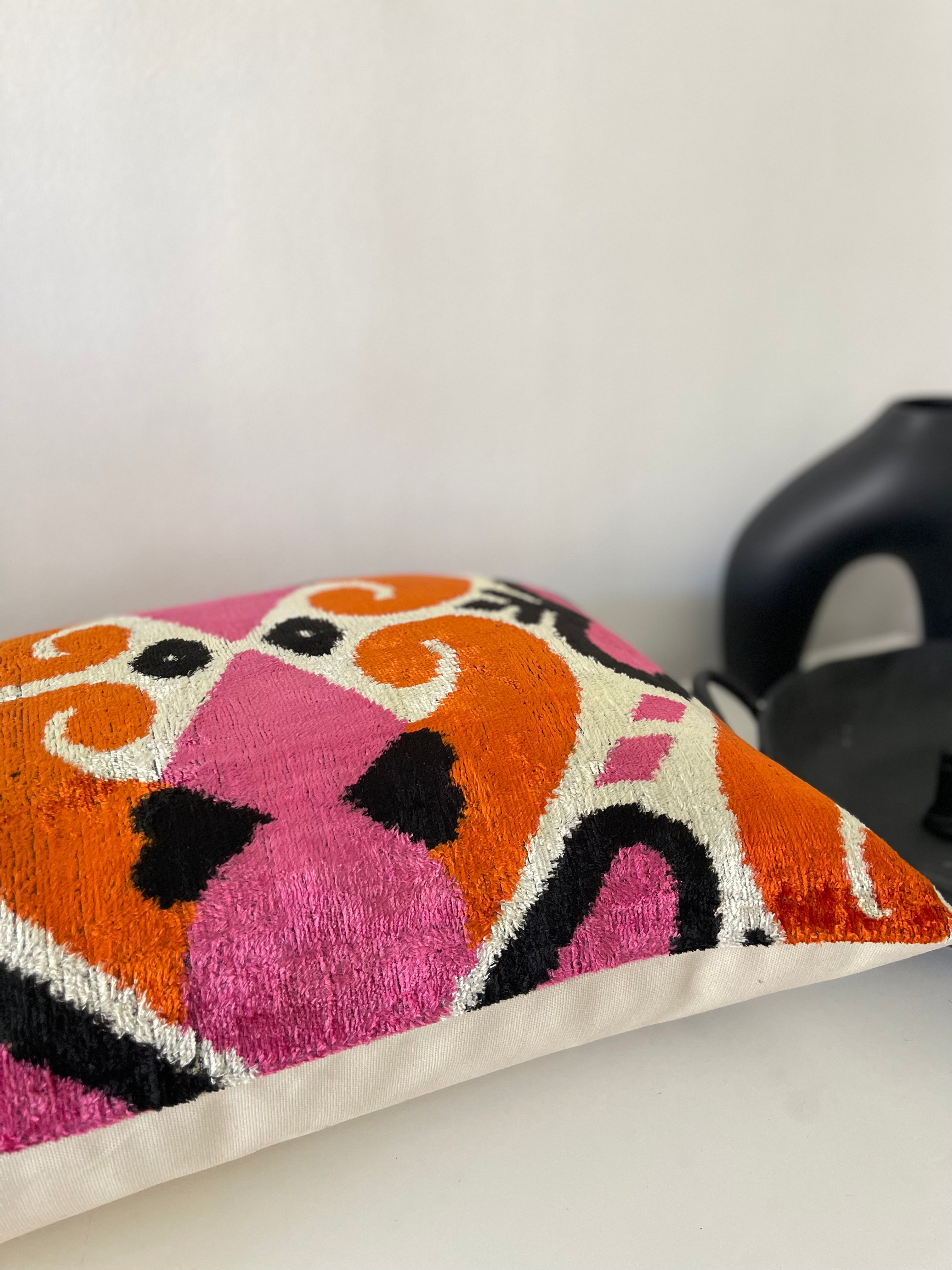 Ikat Heart Pillow Cover