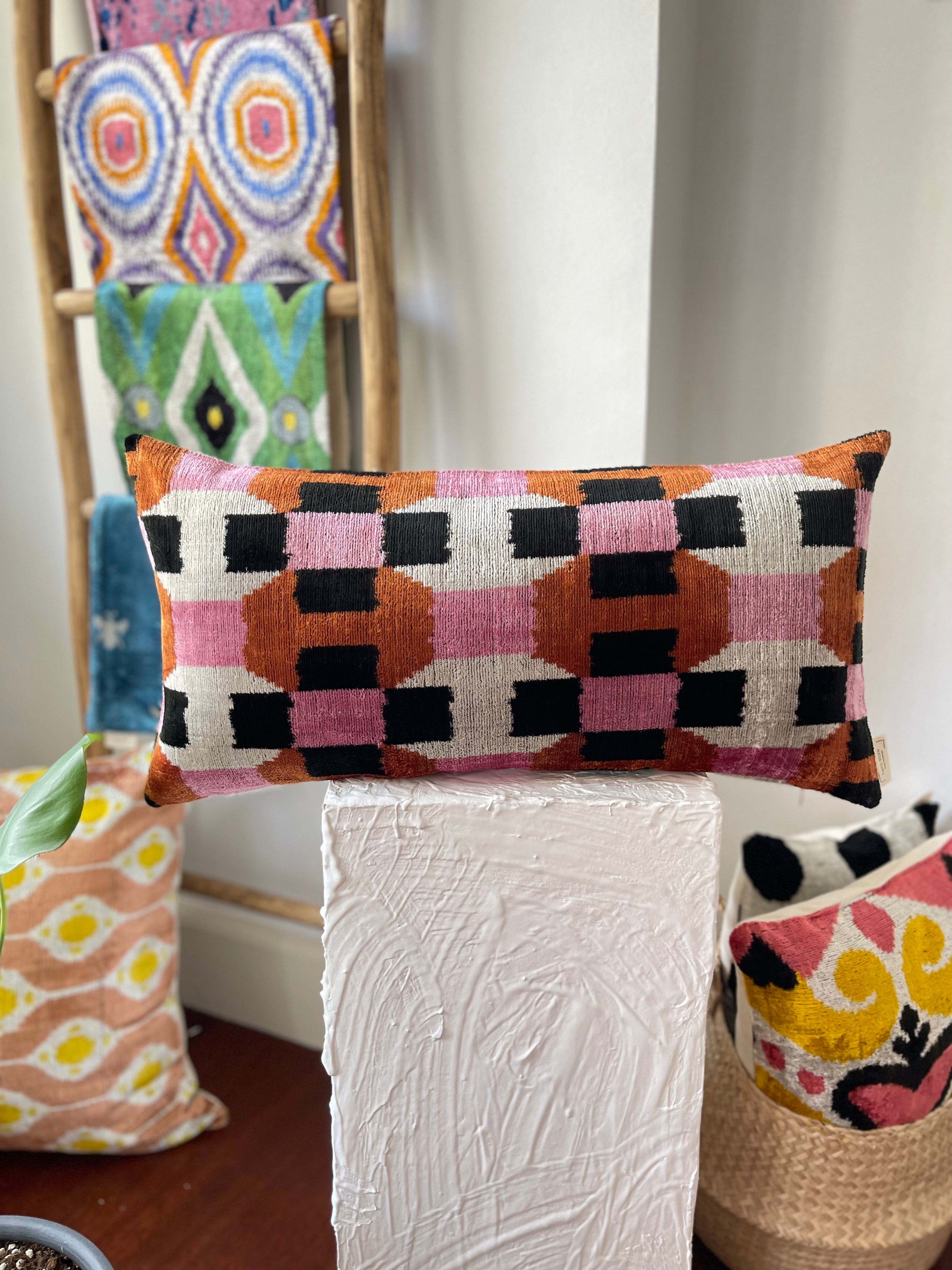 Mosaic Ikat Pillow Cover