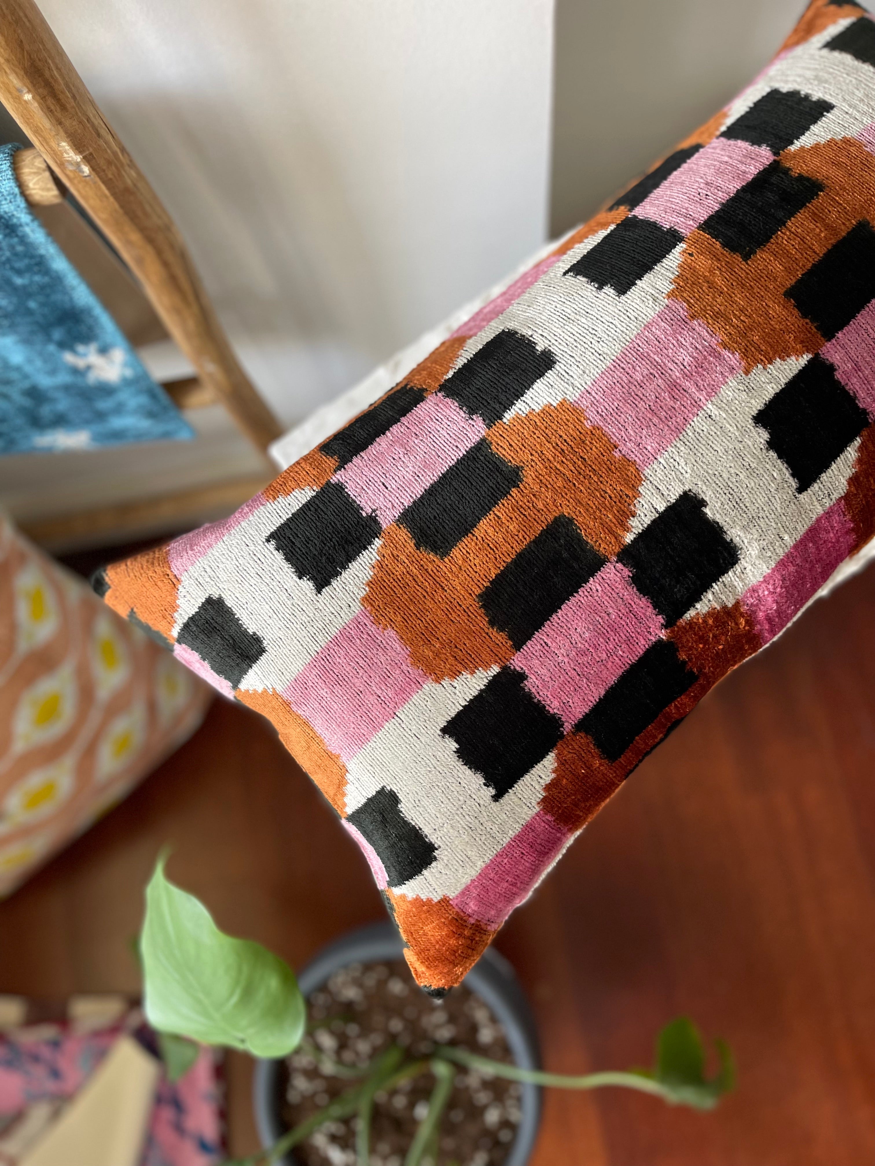 Mosaic Ikat Pillow Cover