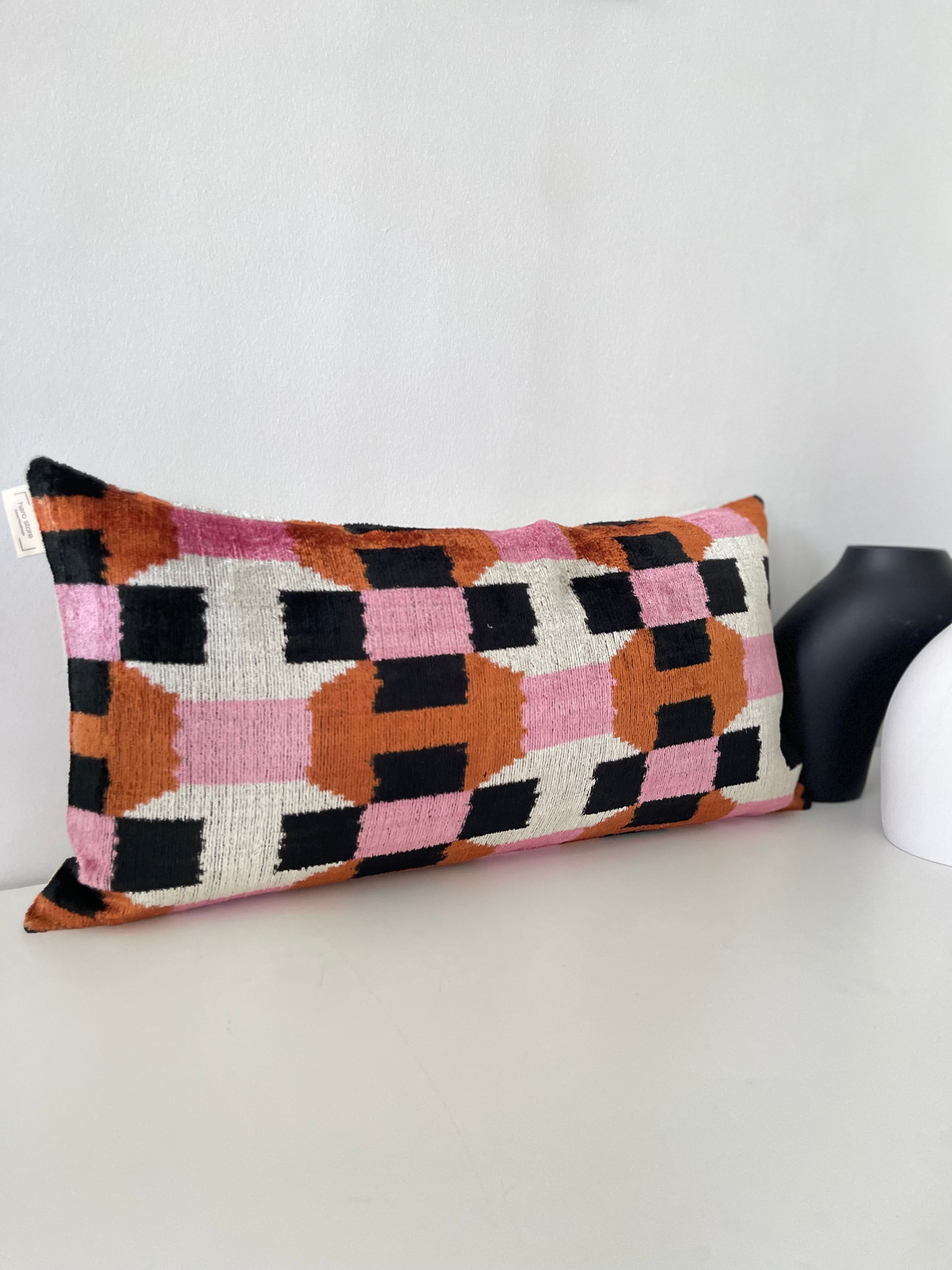 Mosaic Ikat Pillow Cover