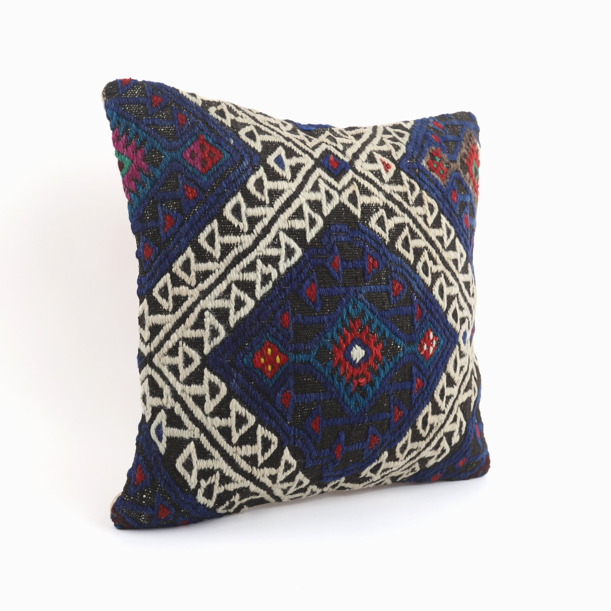 Bohemian Style Kilim Cushion - 16x16''