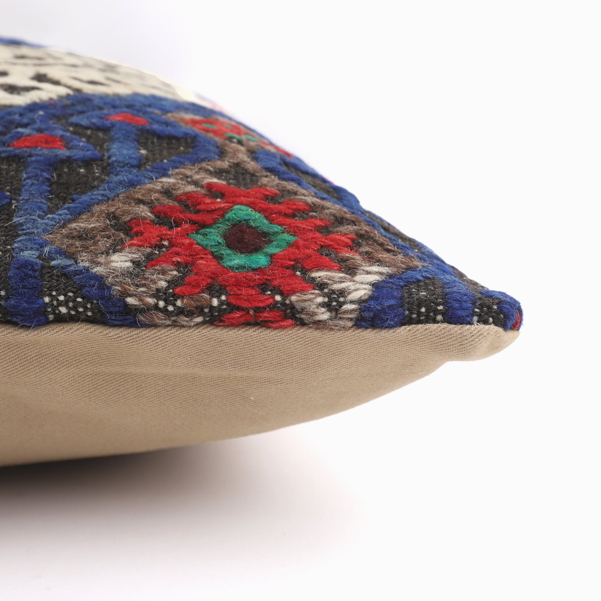 Bohemian Style Kilim Cushion - 16x16''
