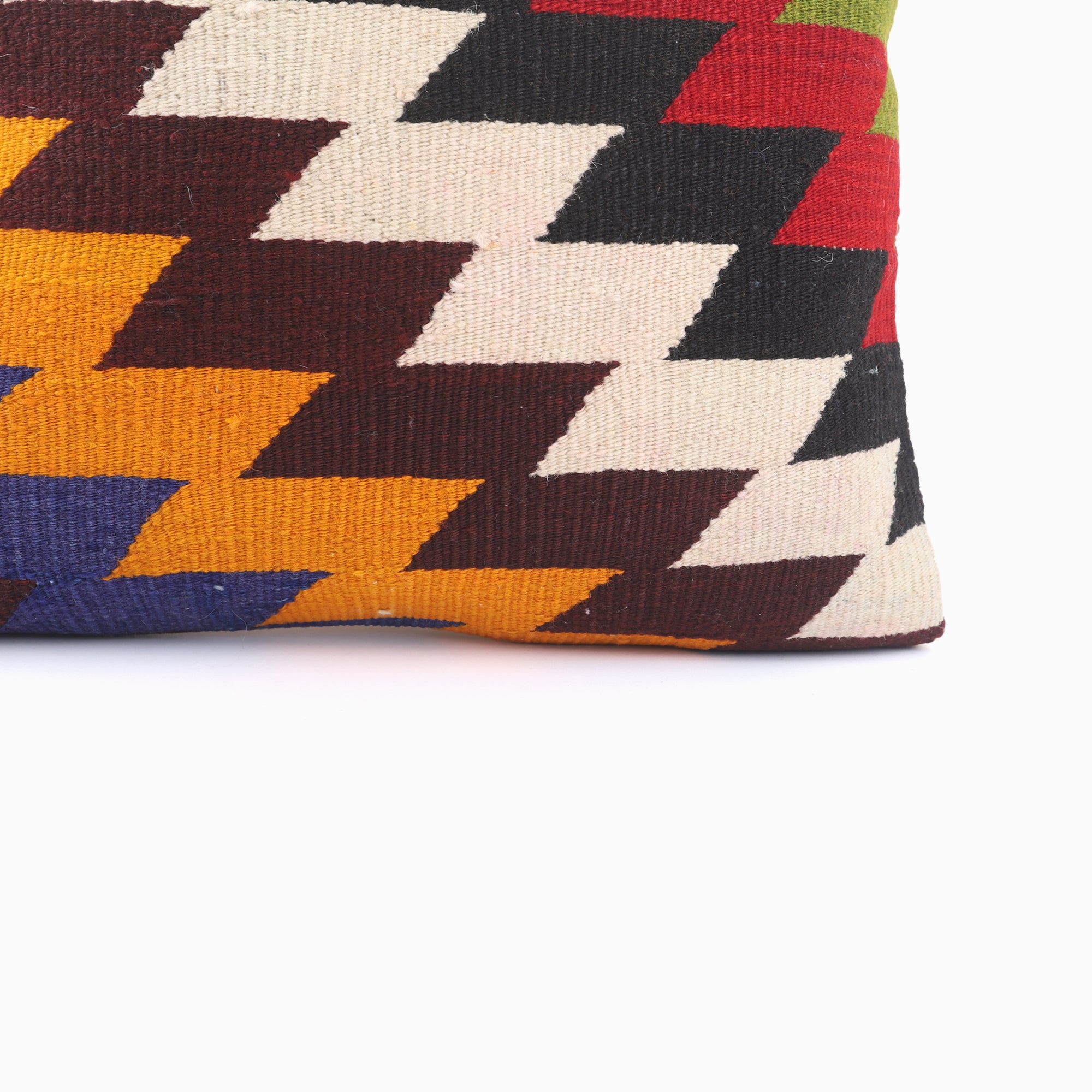 Ethnic Patterned Kilim Pillow - 16x16''