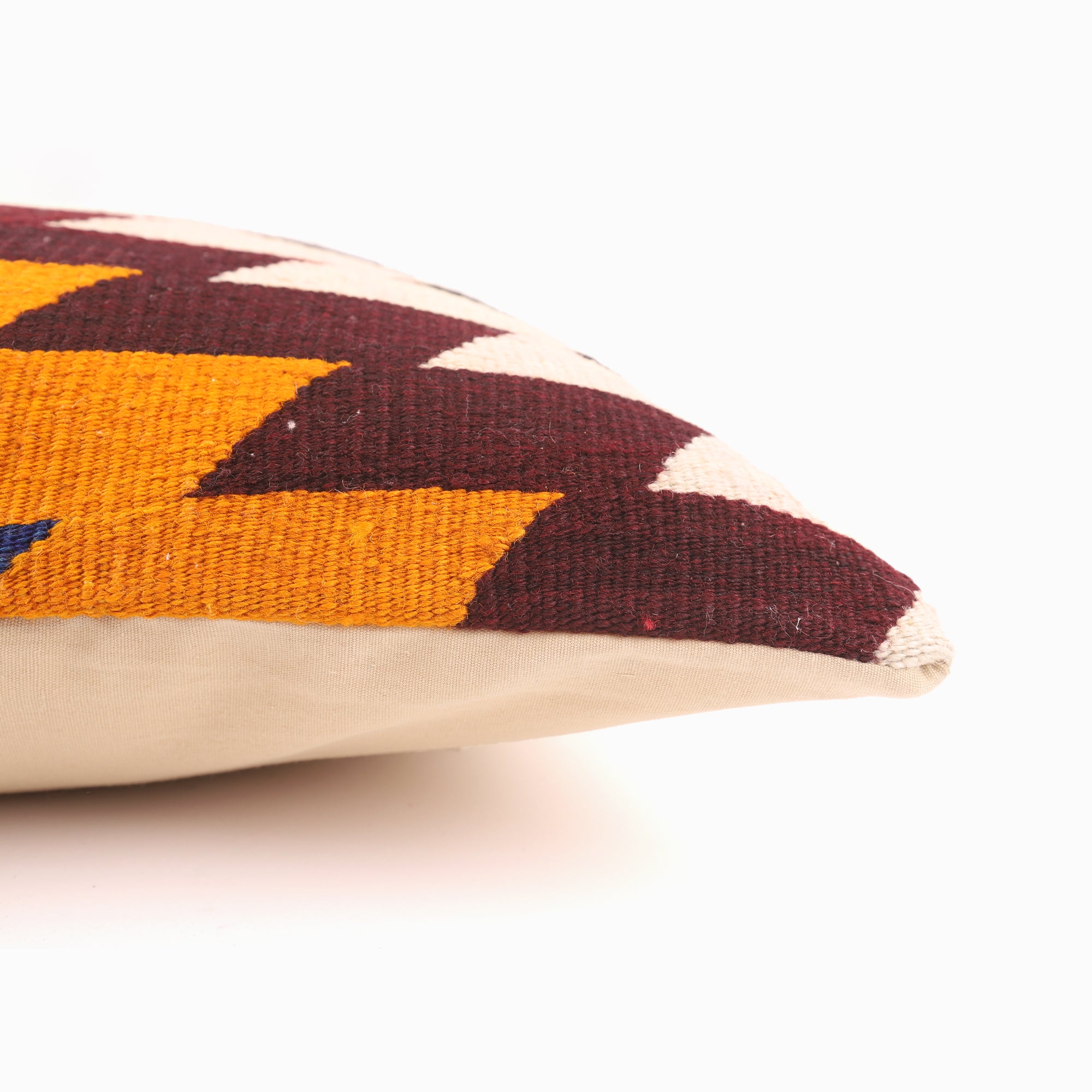 Ethnic Patterned Kilim Pillow - 16x16''