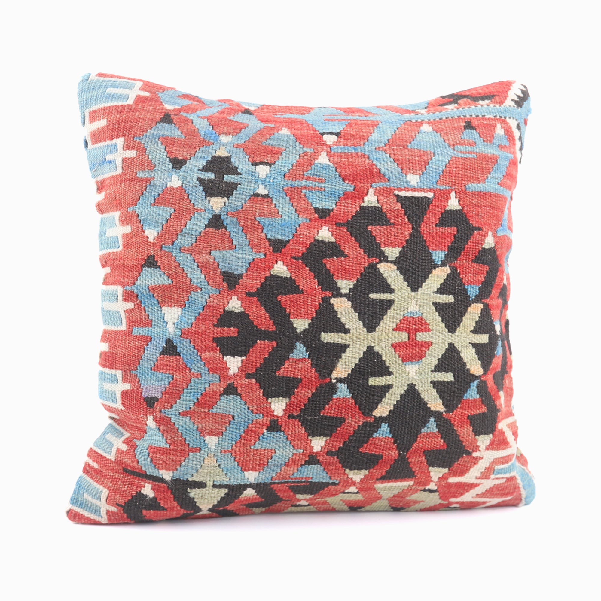 Vintage Kilim Pillow - 16x16''