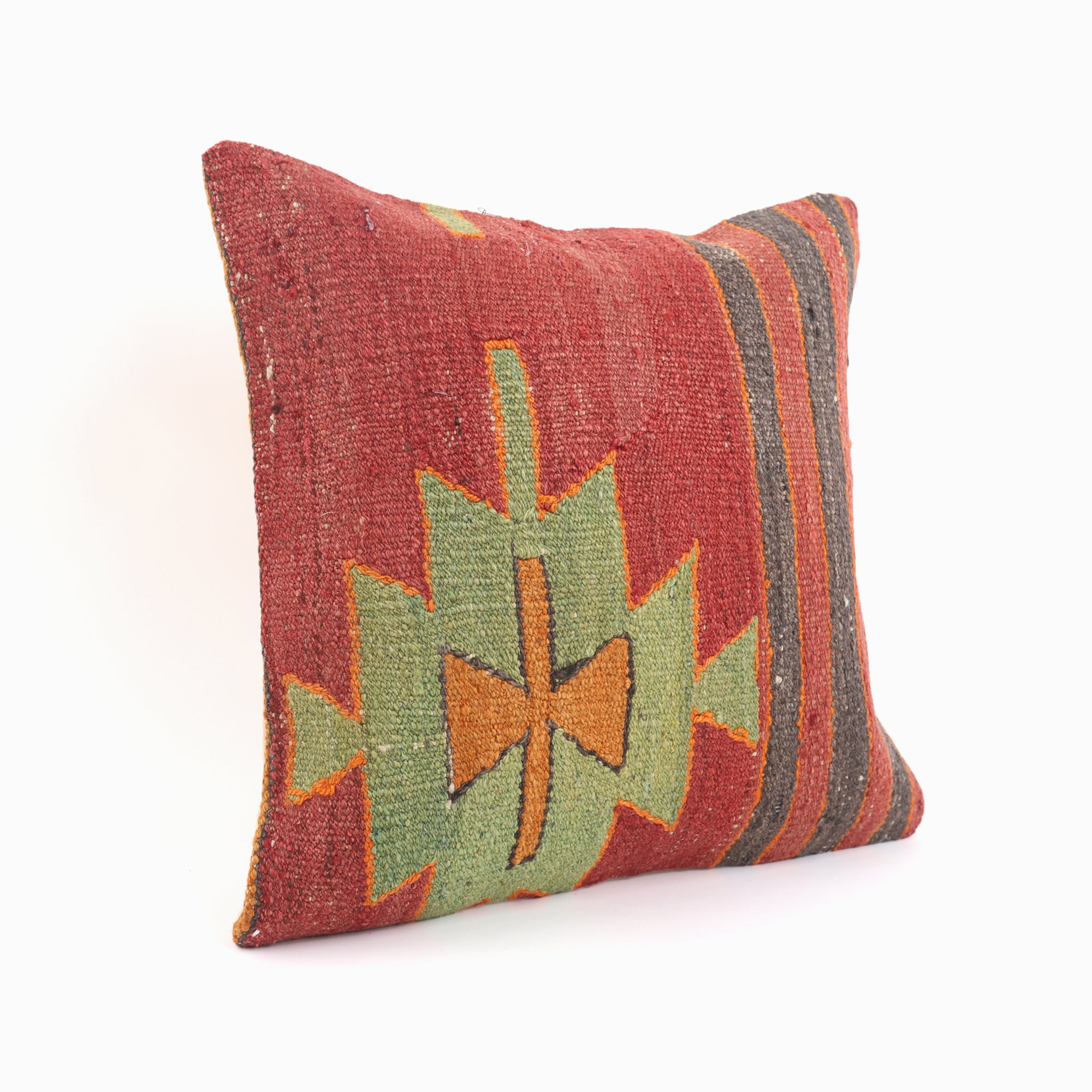 Bohemian Style Kilim Cushion - 16x16''