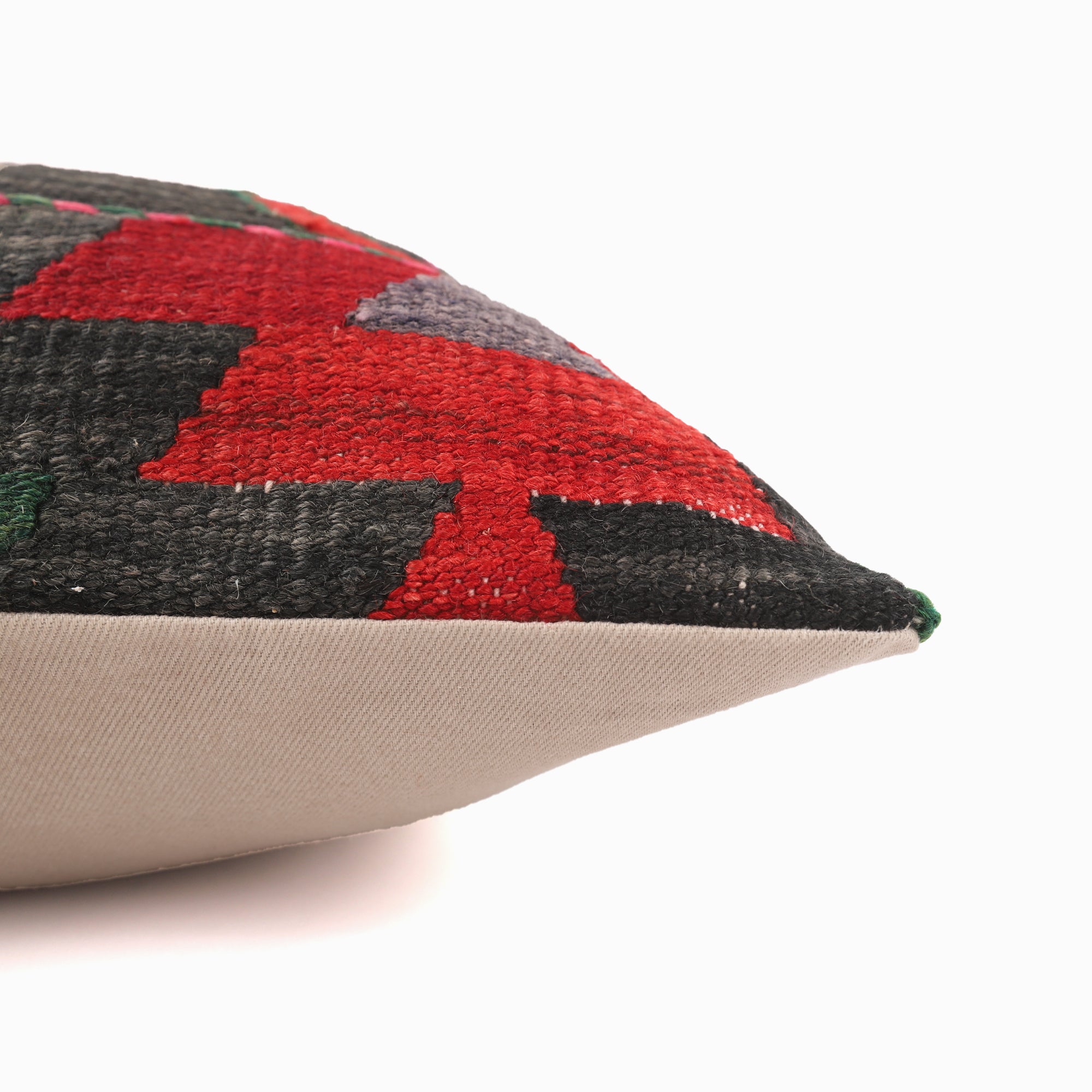 Ethnic Patterned Kilim Pillow - 16x16''