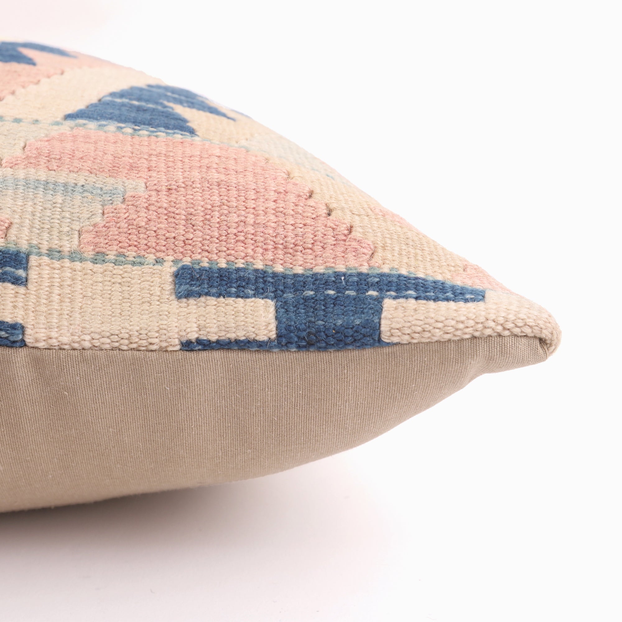 Geometric Pattern Kilim Pillow - 16x16''