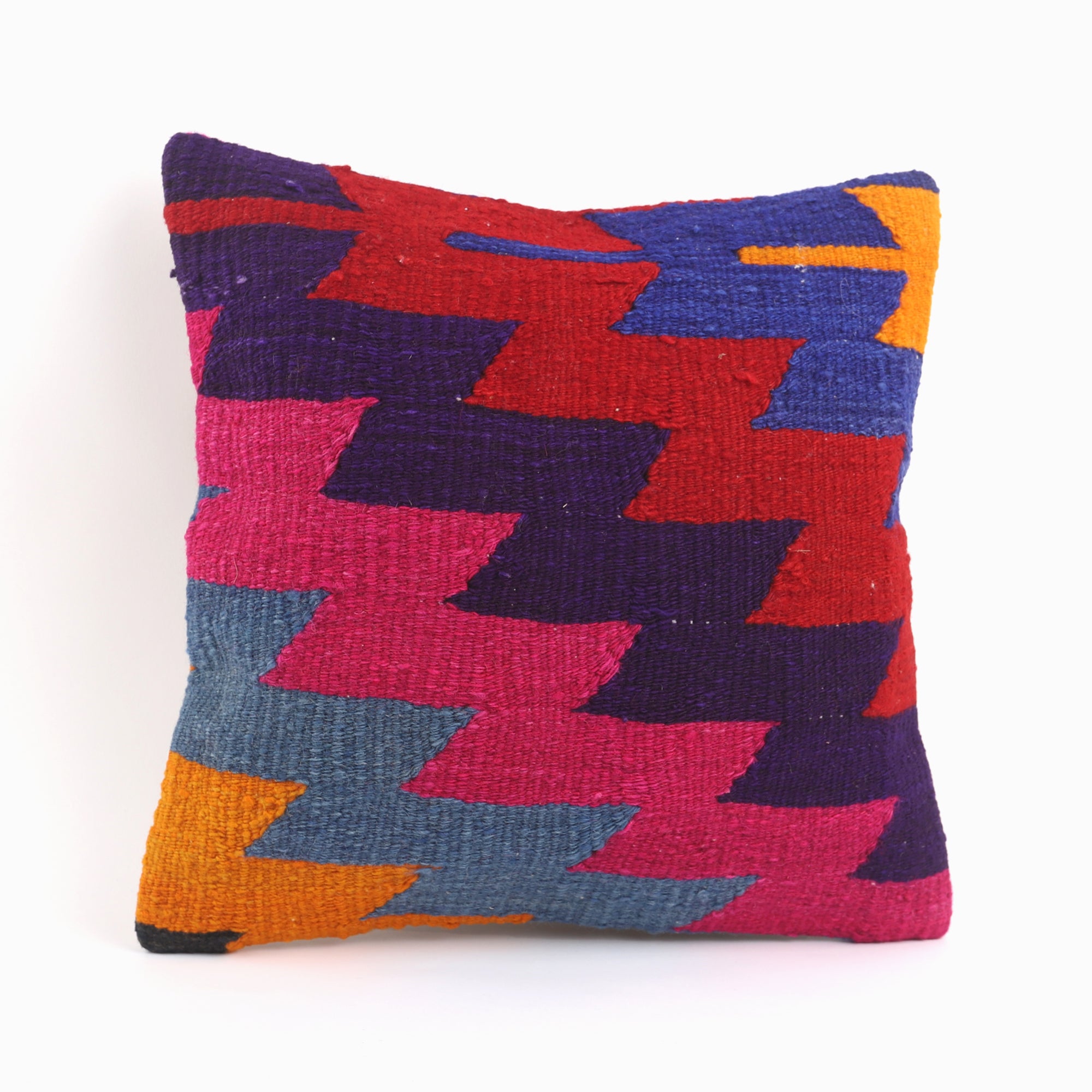 Colorful Kilim Pillow - 16x16''