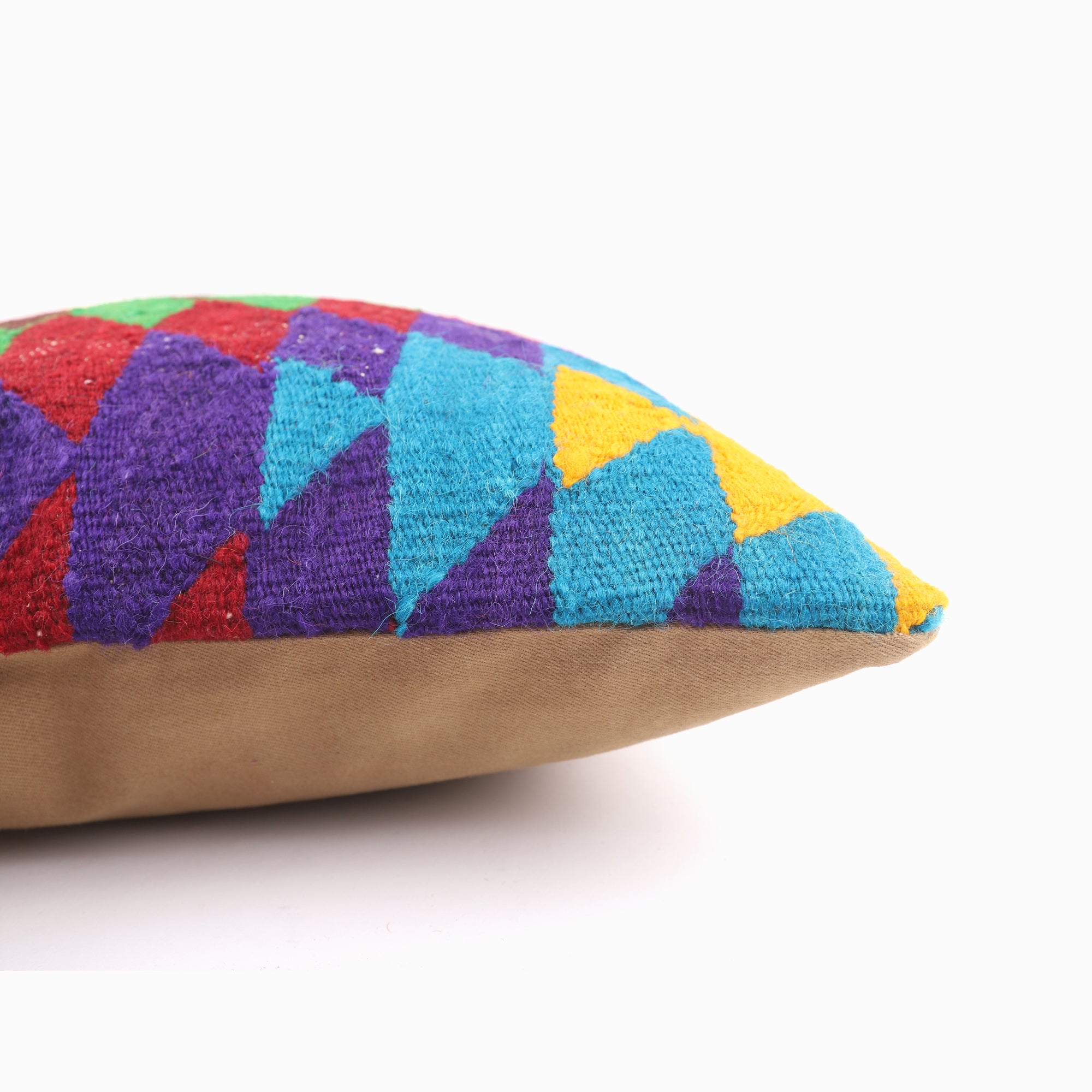 Colorful Anatolian Kilim Pillow - 16x16''