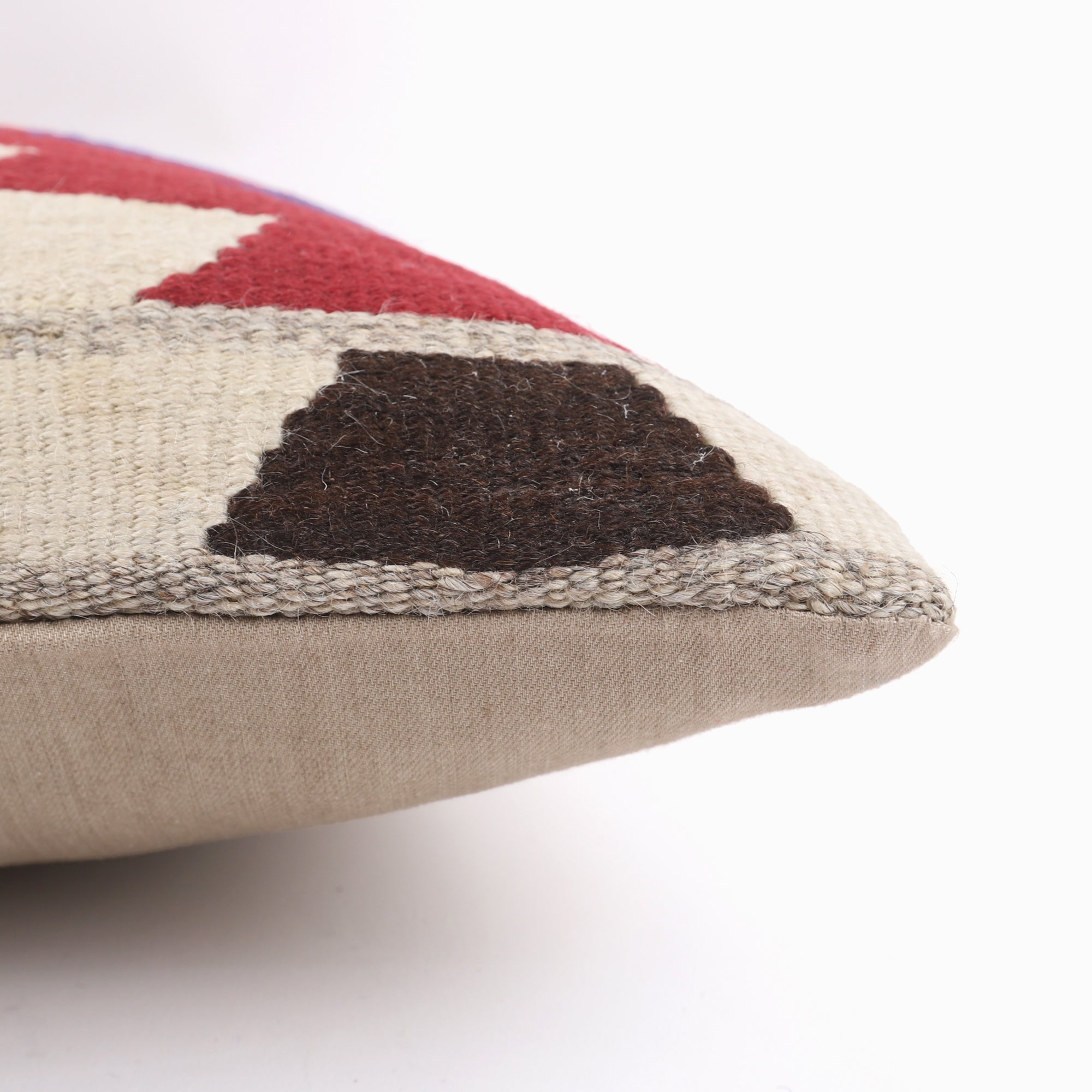 Geometric Pattern Kilim Pillow - 16x16''