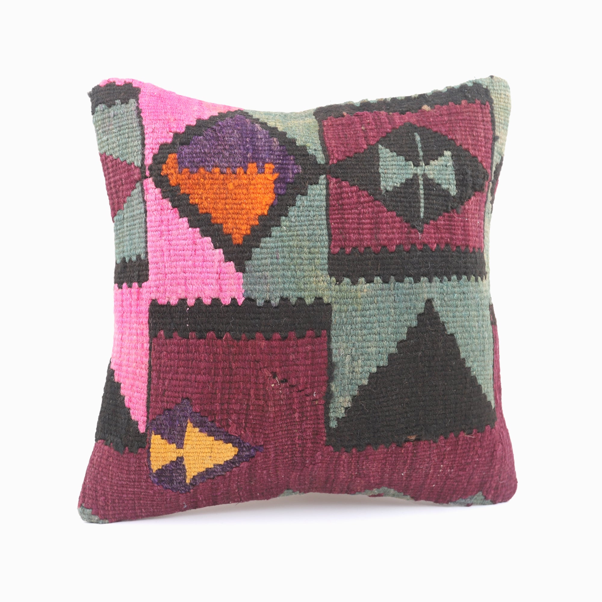 Natural Kilim Pillow - 16x16''