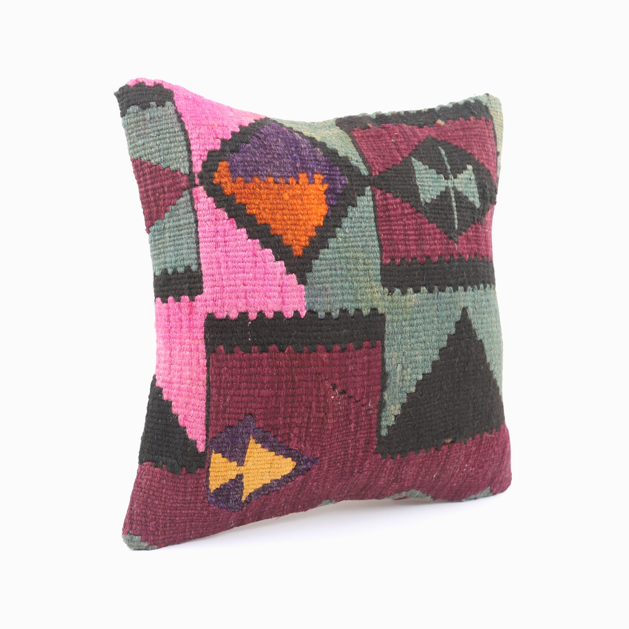 Natural Kilim Pillow - 16x16''