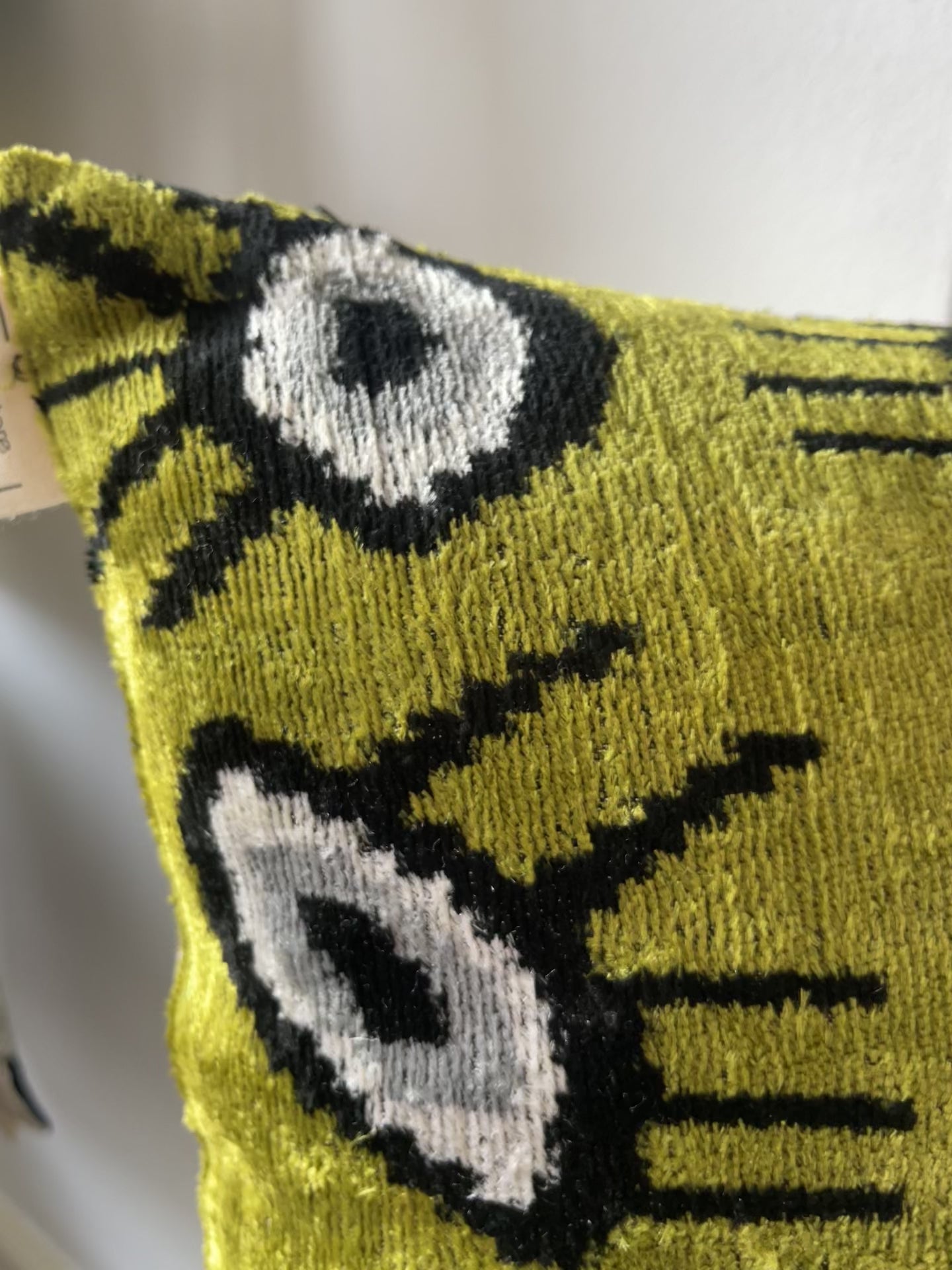 Emerald Green "Eye" Pattern Ikat Pillow Cover
