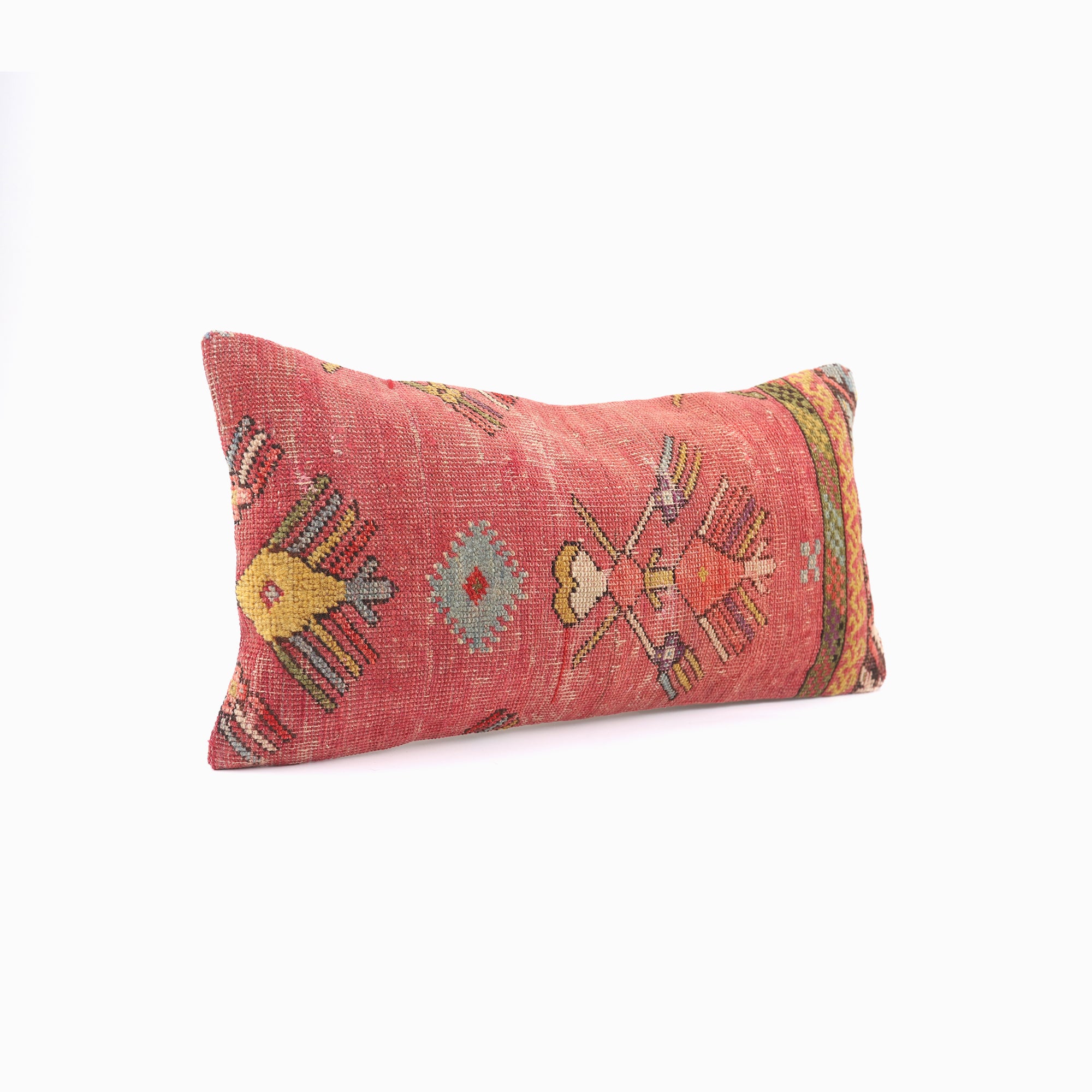 Muted Tones Vintage Pillow - 12x24''