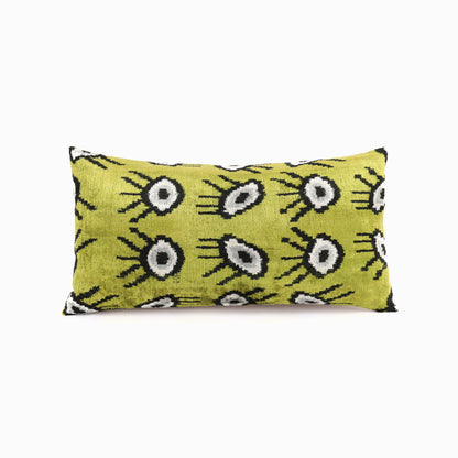 Emerald Green "Eye" Pattern Ikat Pillow Cover