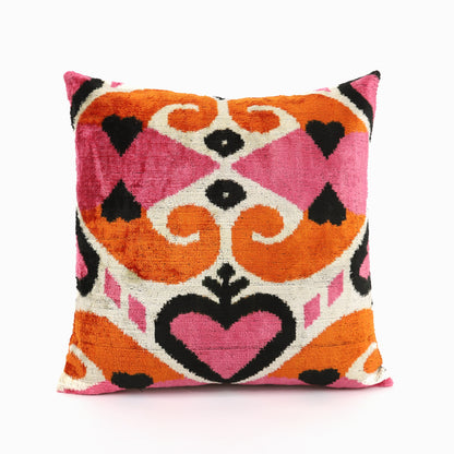 Ikat Heart Pillow Cover