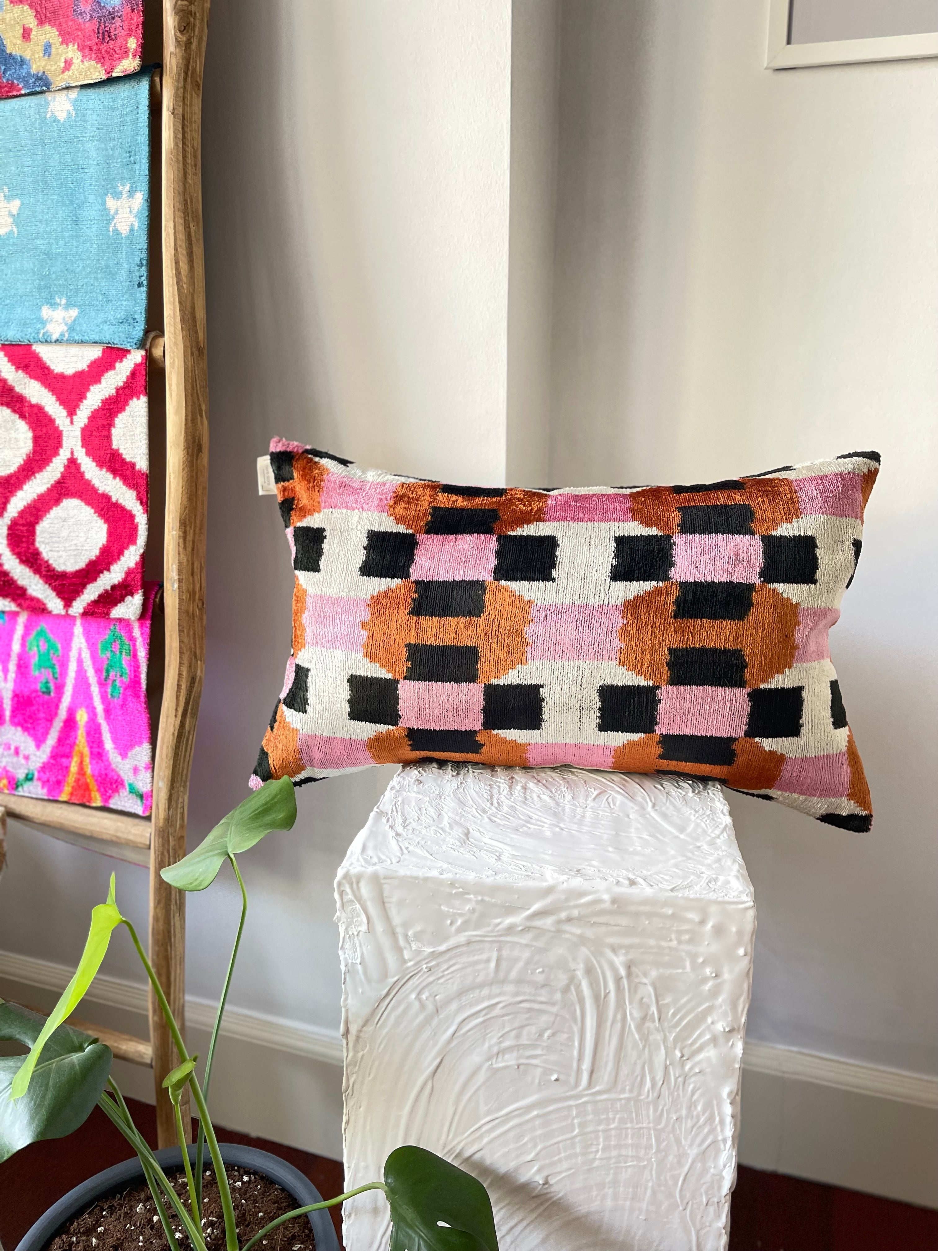 Mosaic Ikat Pillow Cover