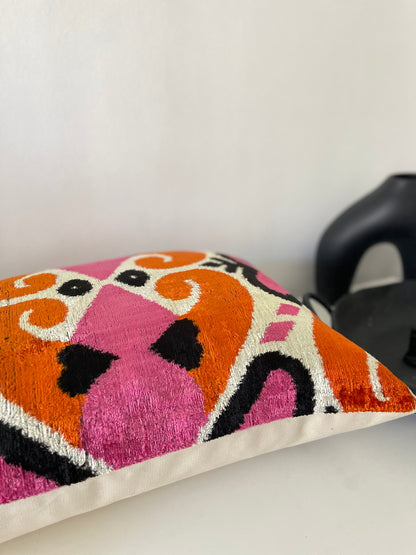 Ikat Heart Pillow Cover