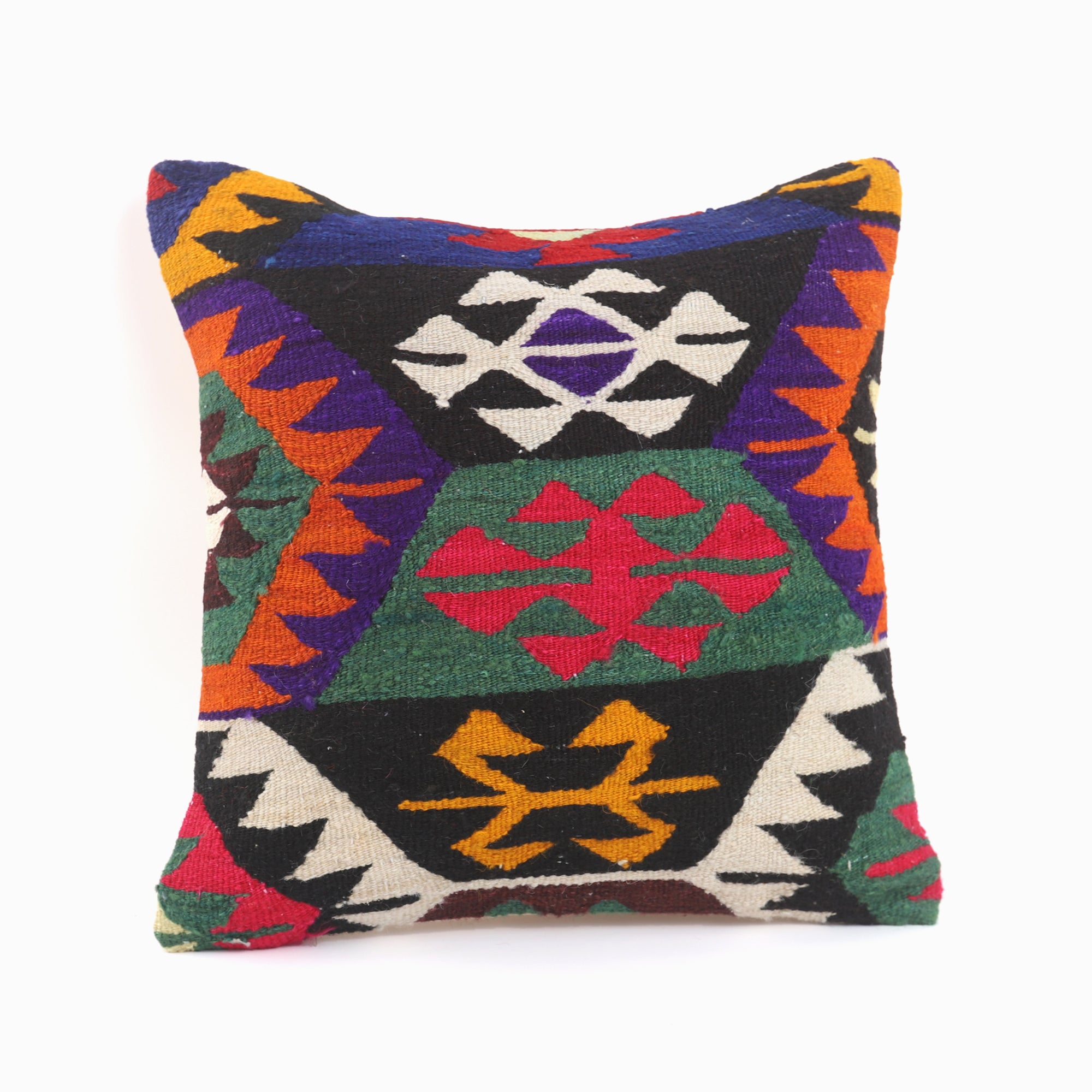 Nomadic Style Kilim Pillow - 16x16''