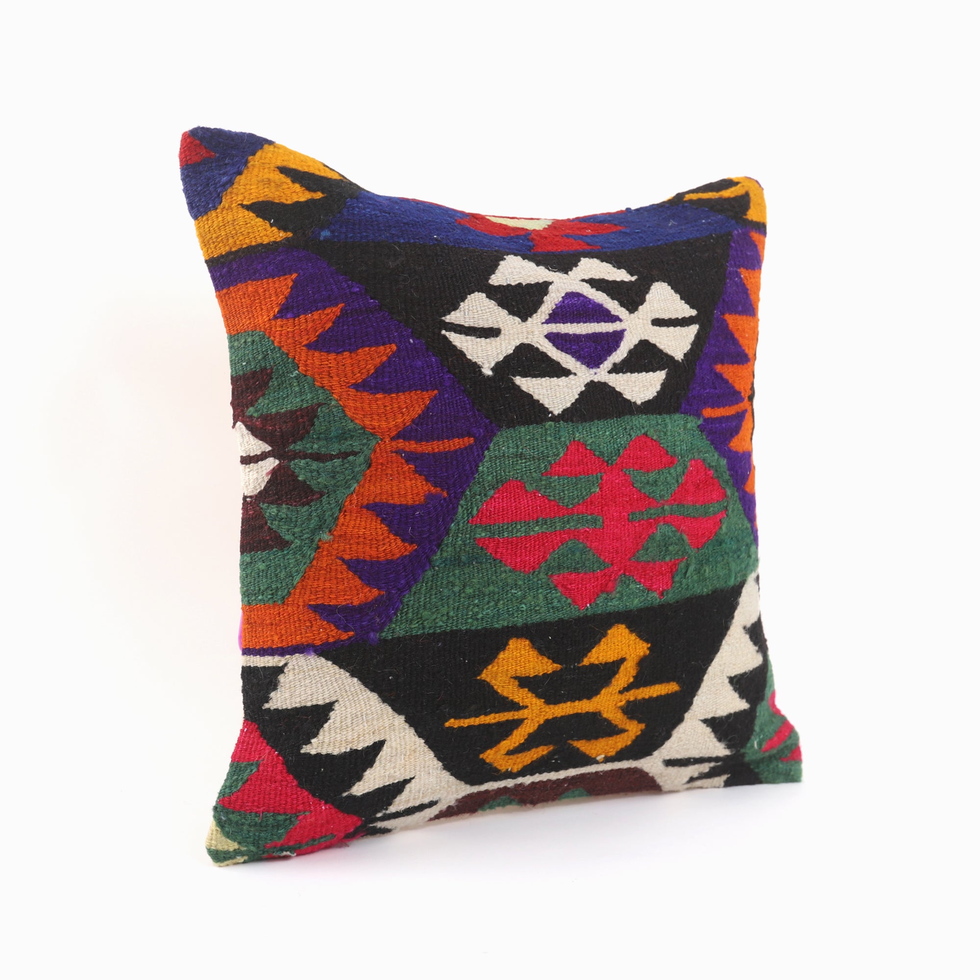 Nomadic Style Kilim Pillow - 16x16''