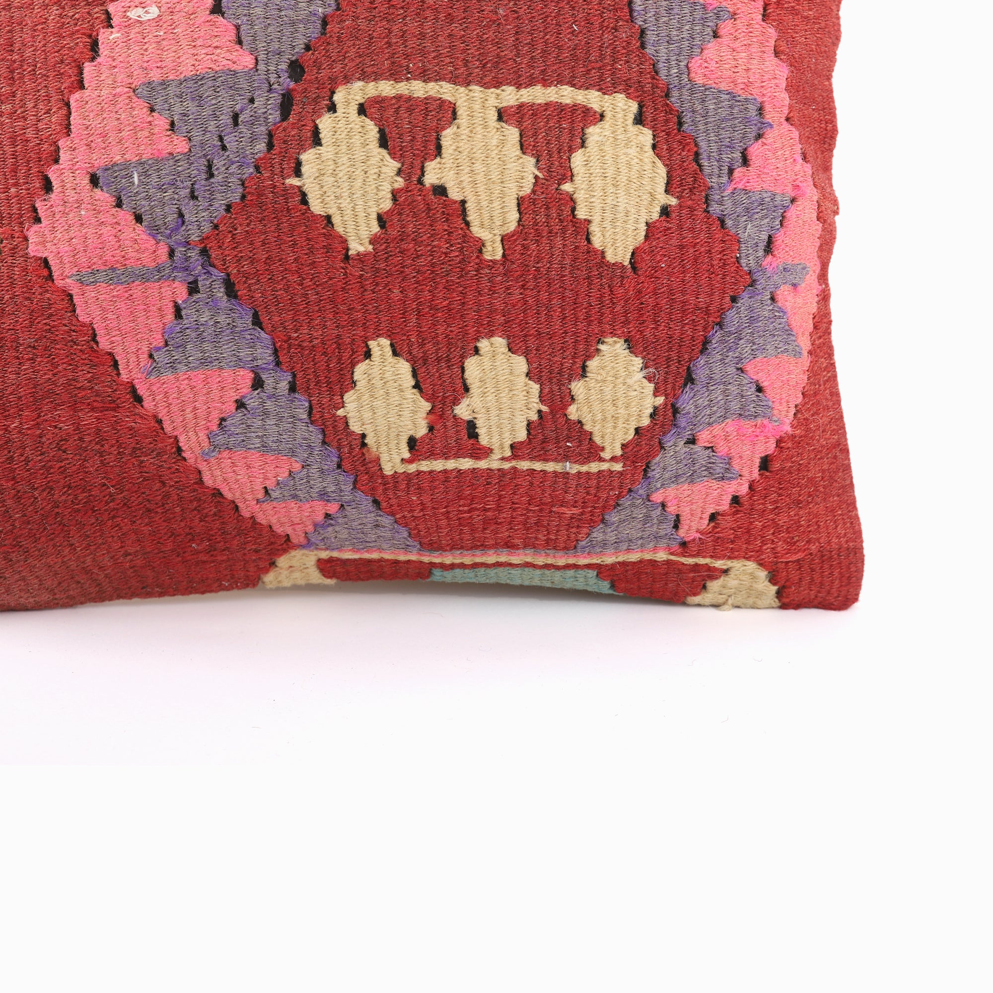 Handmade Wool Kilim Cushion - 16x16''