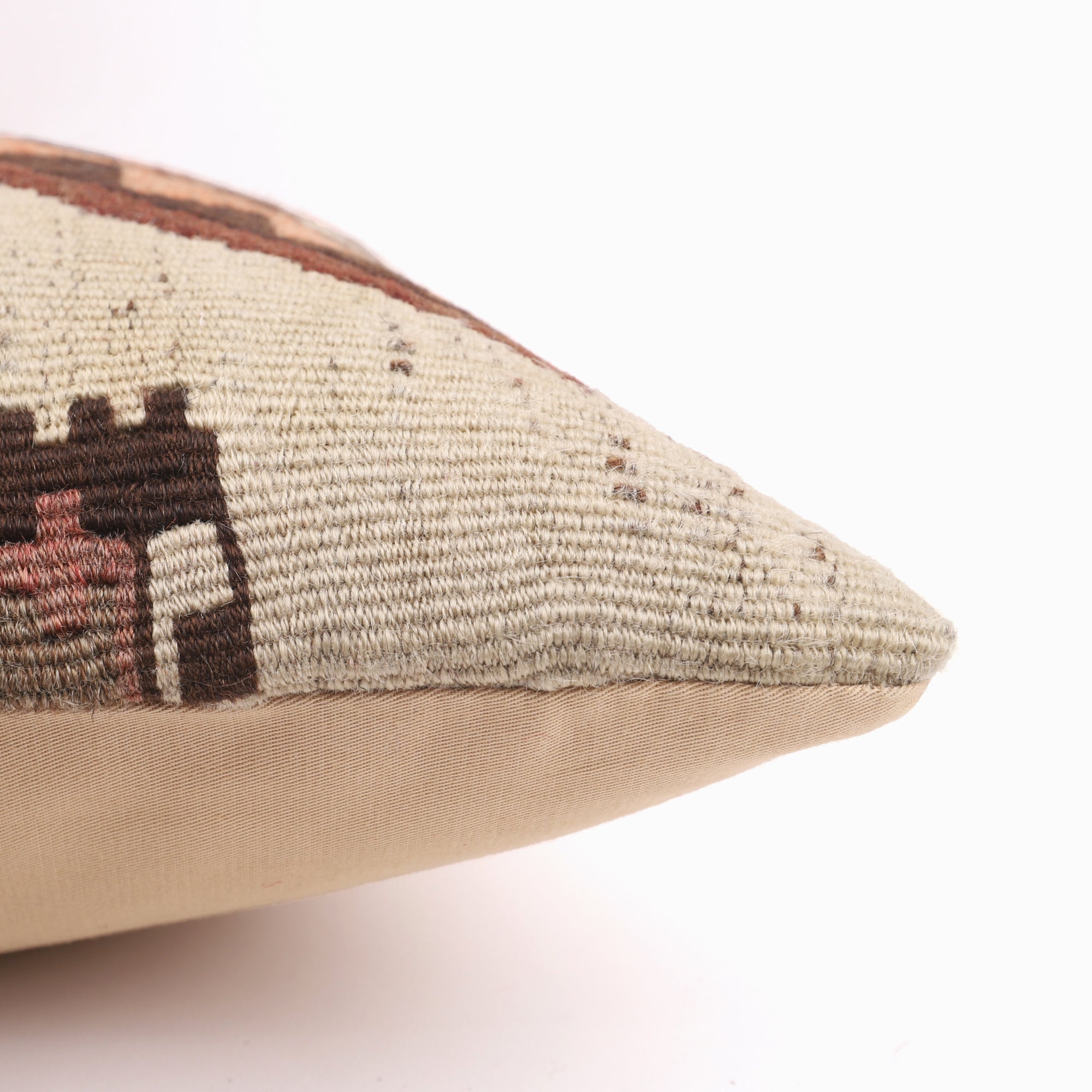 Vintage Patterned Kilim Pillow - 16x16''