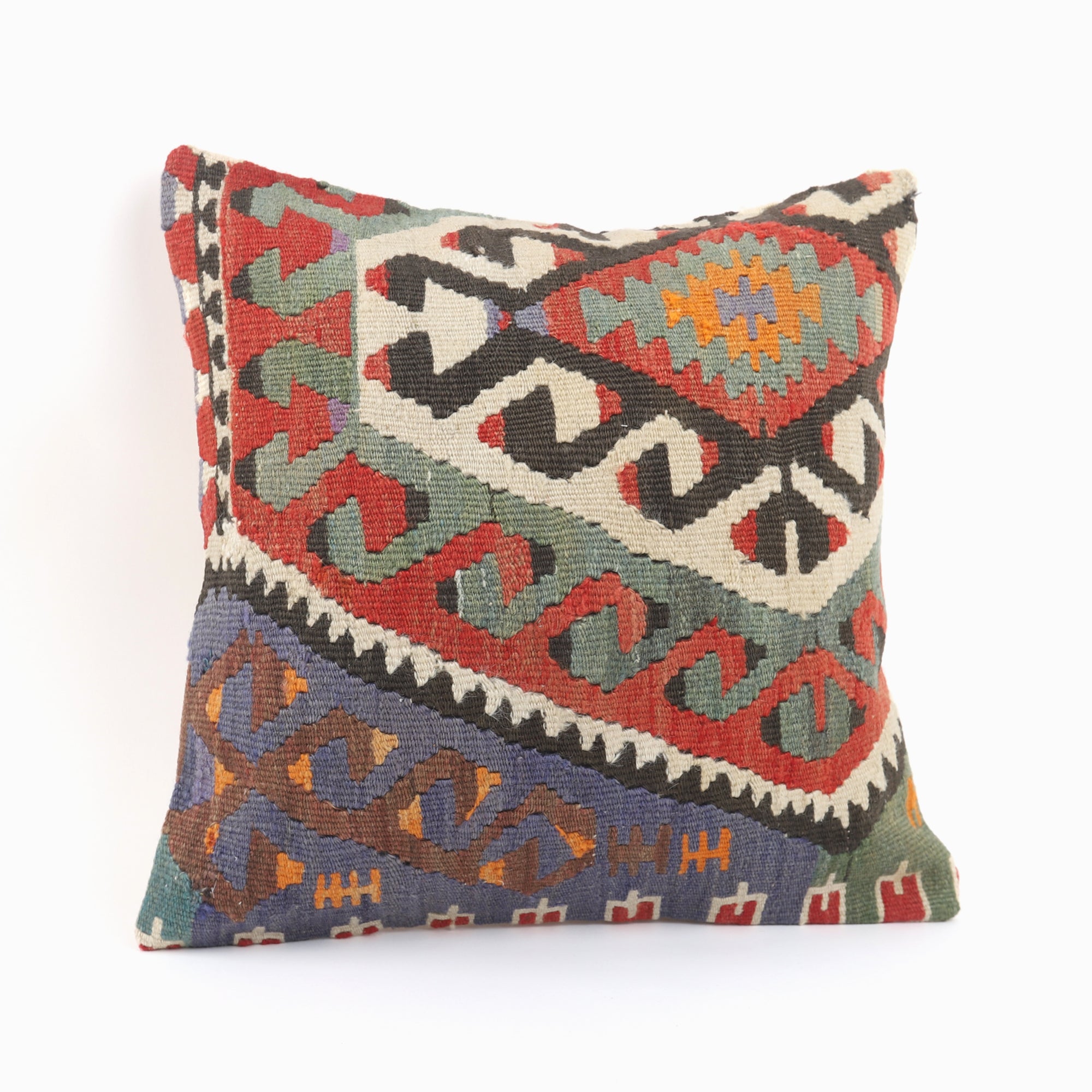 Handwoven Kilim Pillow - 16x16''