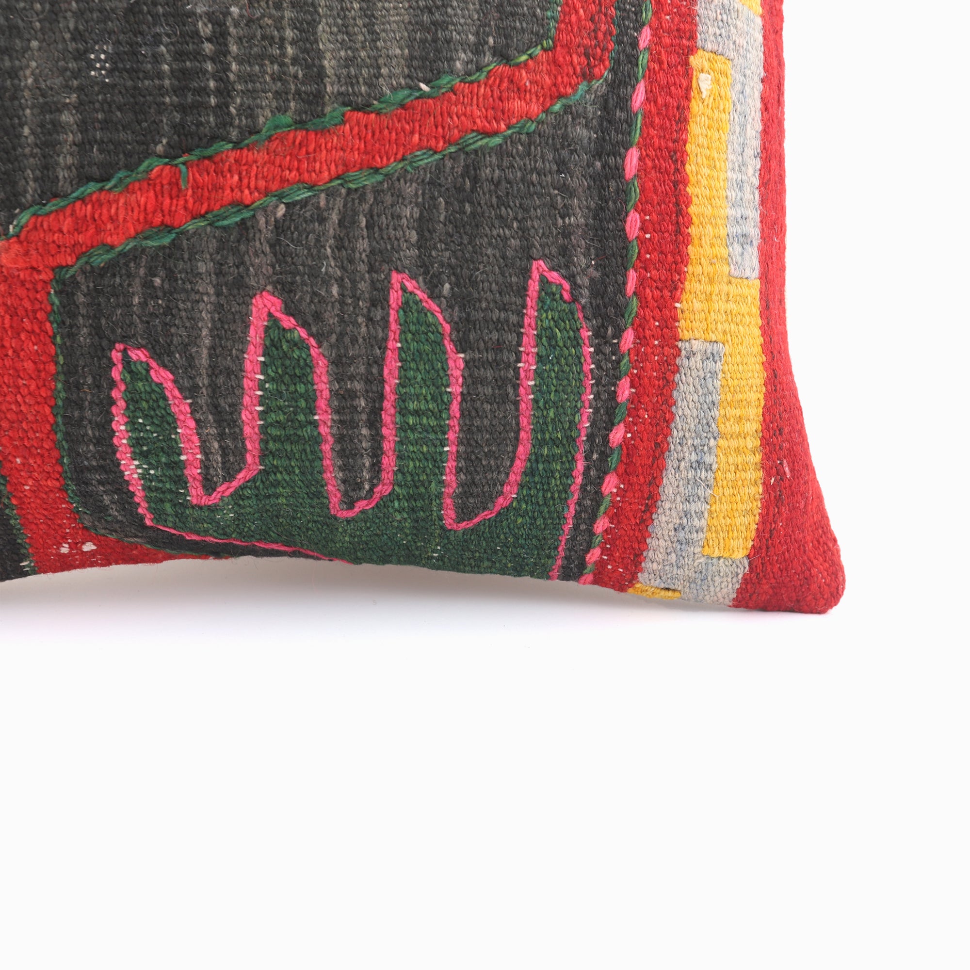 Ethnic Patterned Kilim Pillow - 16x16''