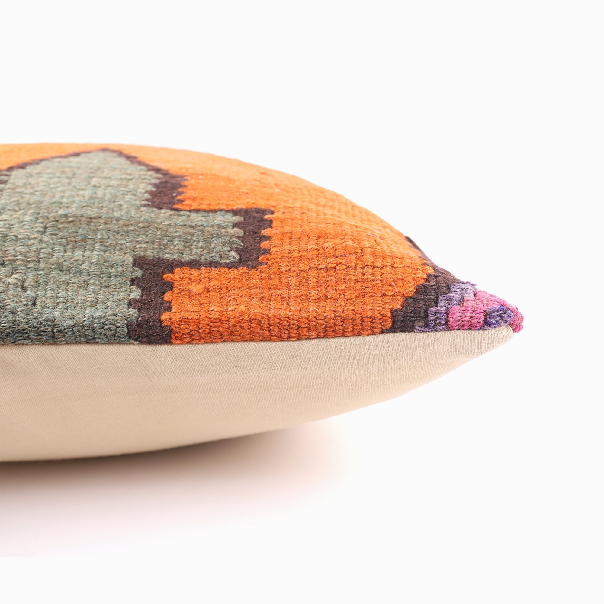 Traditional Kilim Pattern Cushion - 16x16''