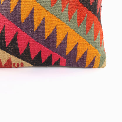 Colorful Handwoven Pillow - 16x16''