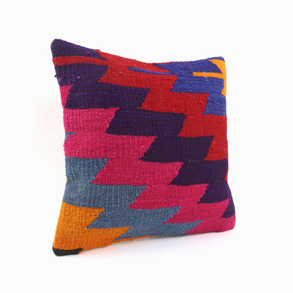 Colorful Kilim Pillow - 16x16''