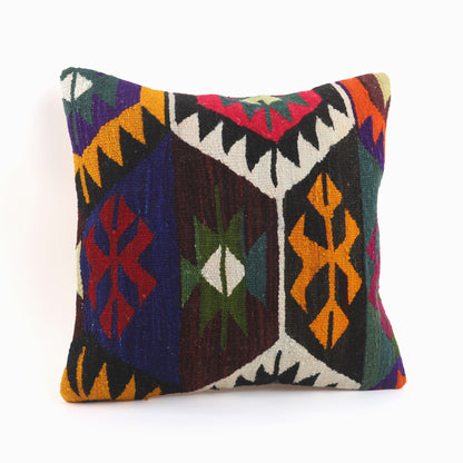 Vintage Kilim Pillow - 16x16''
