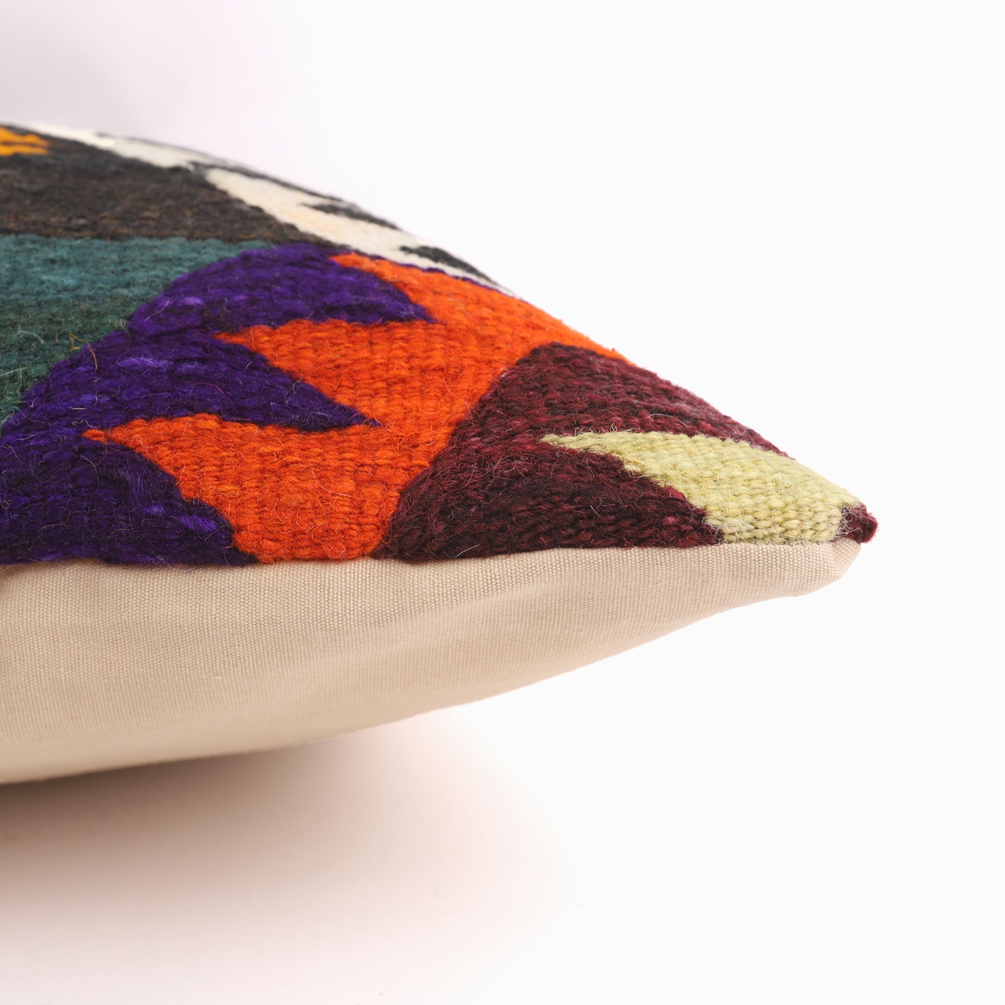 Vintage Kilim Pillow - 16x16''