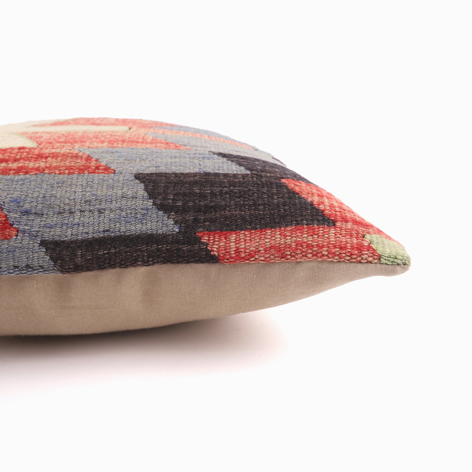 Geometric Pattern Kilim Pillow - 16x16''