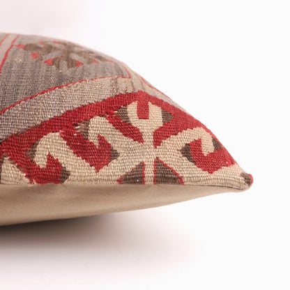 Cultural Anatolian Kilim Pillow - 16x16''