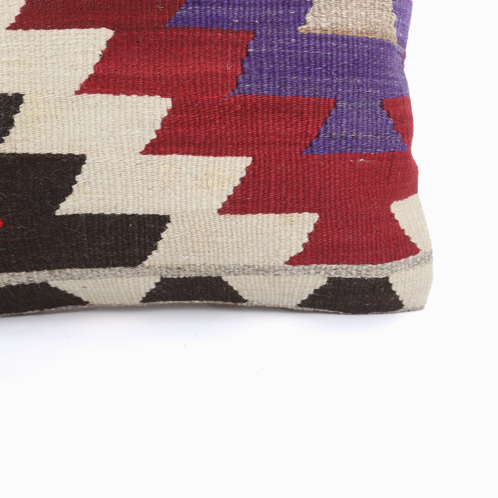 Geometric Pattern Kilim Pillow - 16x16''