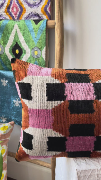 Mosaic Ikat Pillow Cover