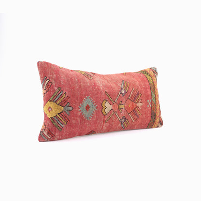 Muted Tones Vintage Pillow - 12x24''